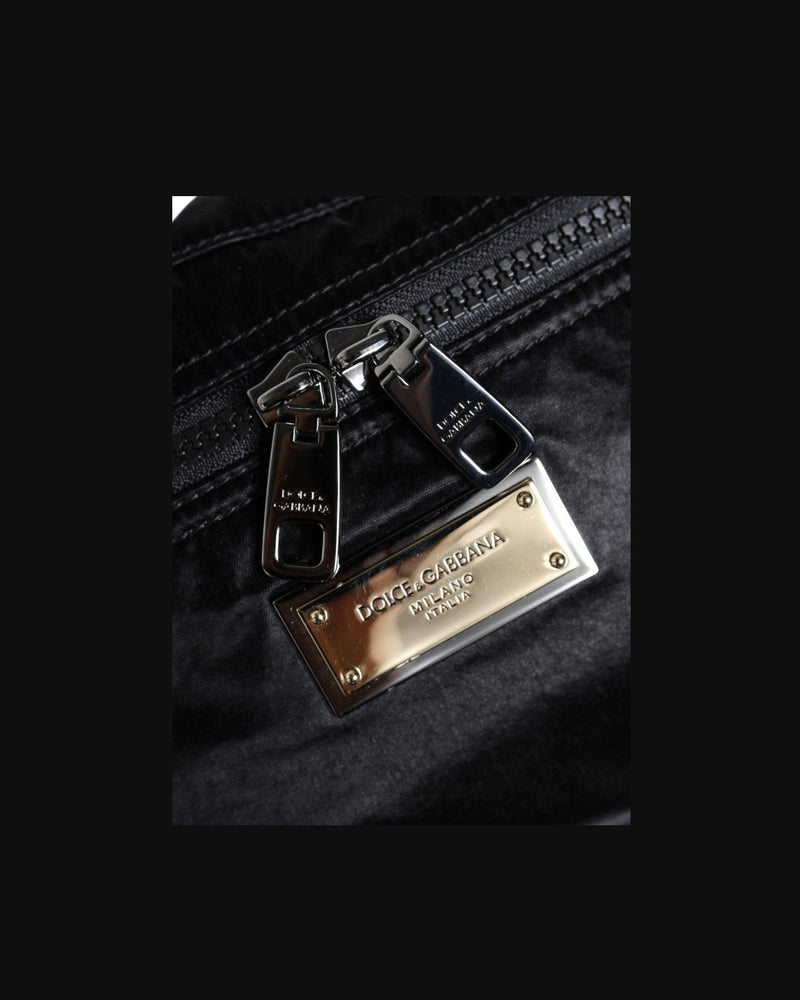 Dolce & Gabbana Nylon Fabric Belt Waist Fanny Pack Black Bag Glam Steals