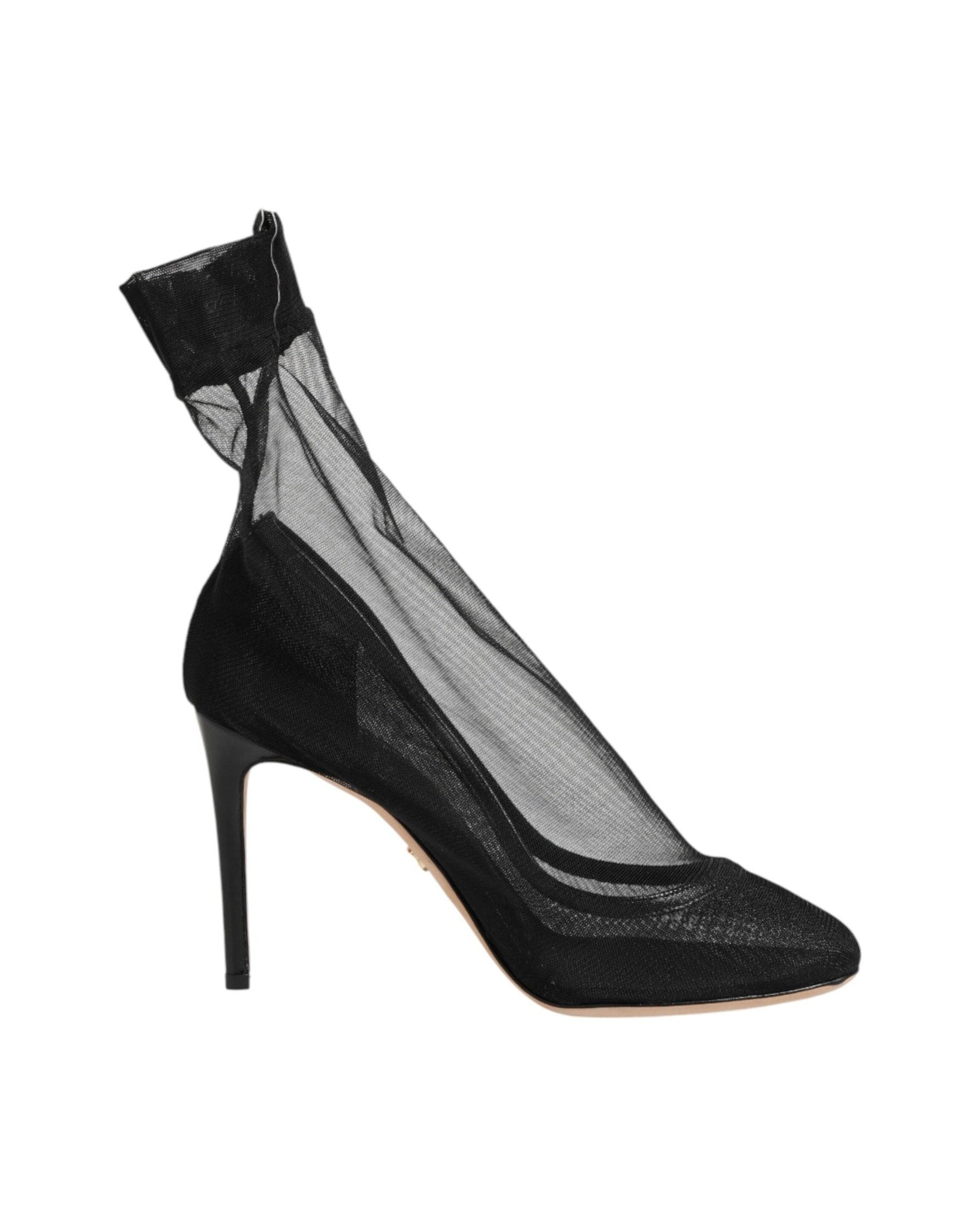 Dolce & Gabbana Black Nylon Stretch Mesh Sock Boots Shoes Glam Steals