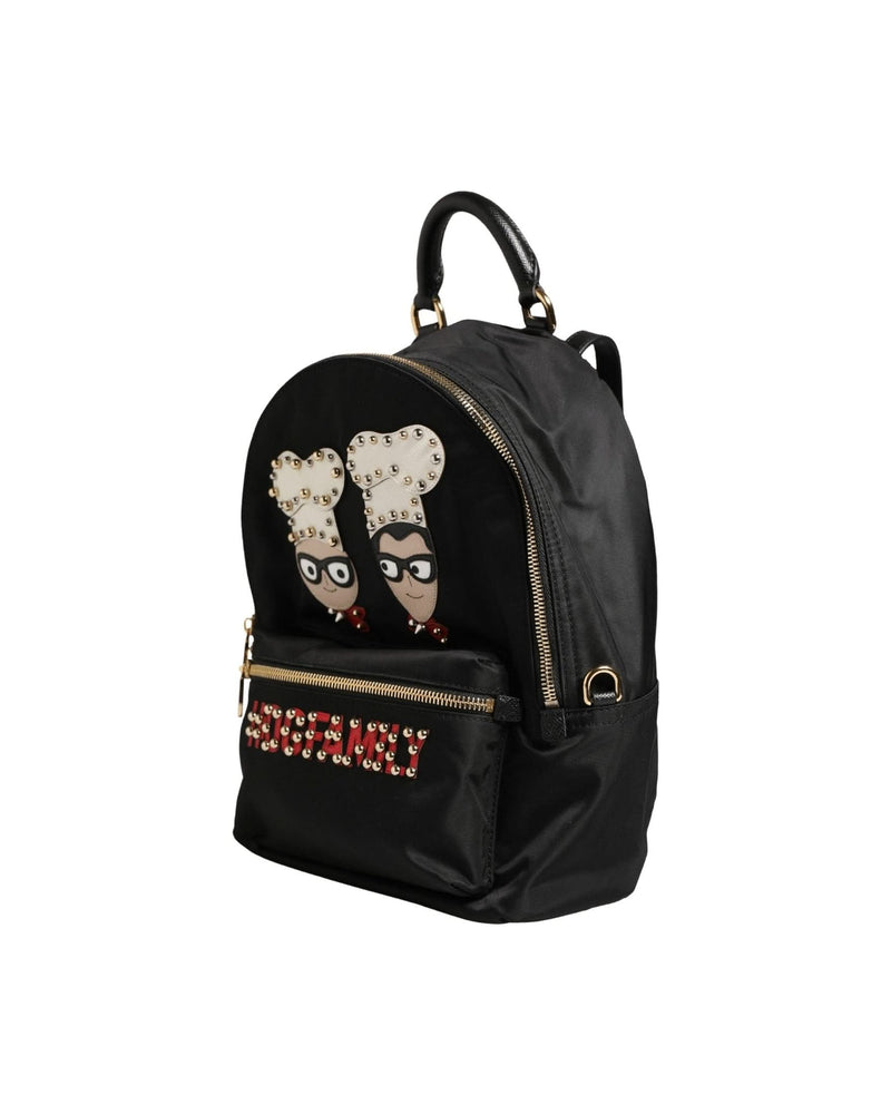 Dolce & Gabbana Black Nylon Vulcano Backpack 