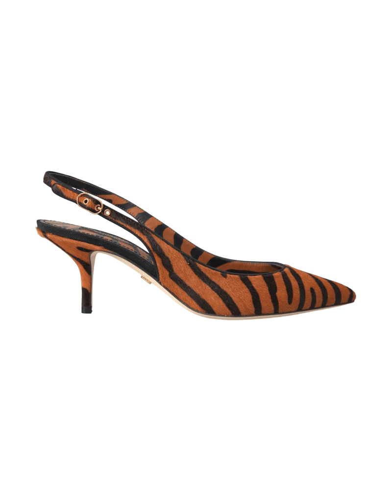 Dolce & Black Gabbana Zebra Leather Slingbacks Shoes Glam Steals
