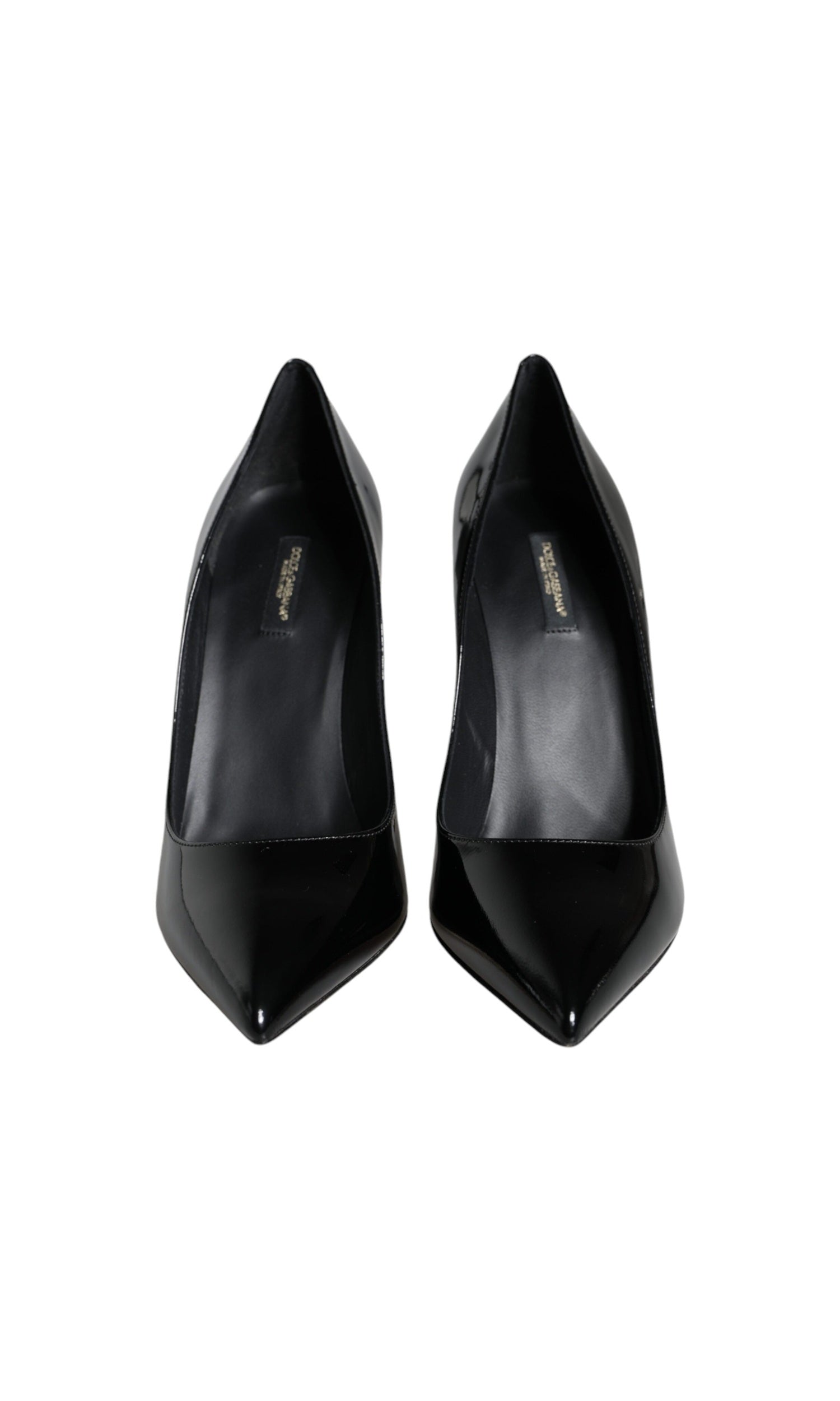 Dolce & Gabbana Black Patent Leather Bellucci Pumps Heels Shoes Glam Steals