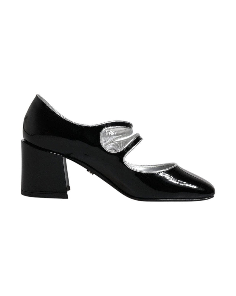 Dolce & Gabbana Black Patent Leather Crystal Mary Jane Pumps Shoes Heels