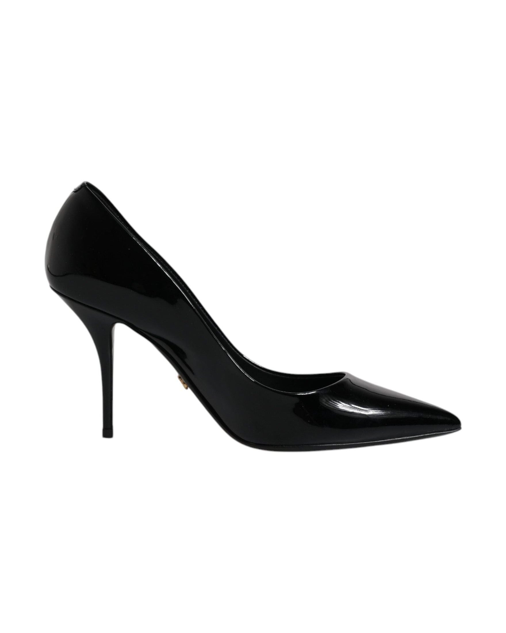 Dolce & Gabbana Black Patent Leather High Heels Pumps Shoes Glam Steals