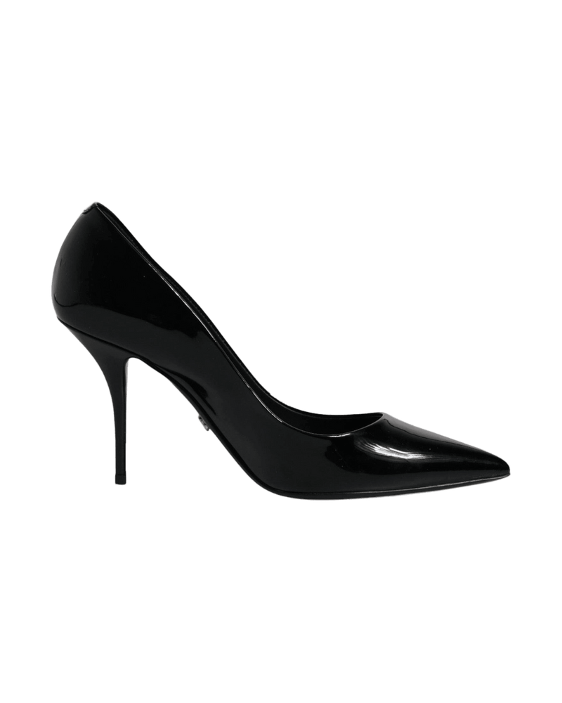 Dolce & Gabbana Black Patent Leather High Heels Pumps Shoes Glam Steals