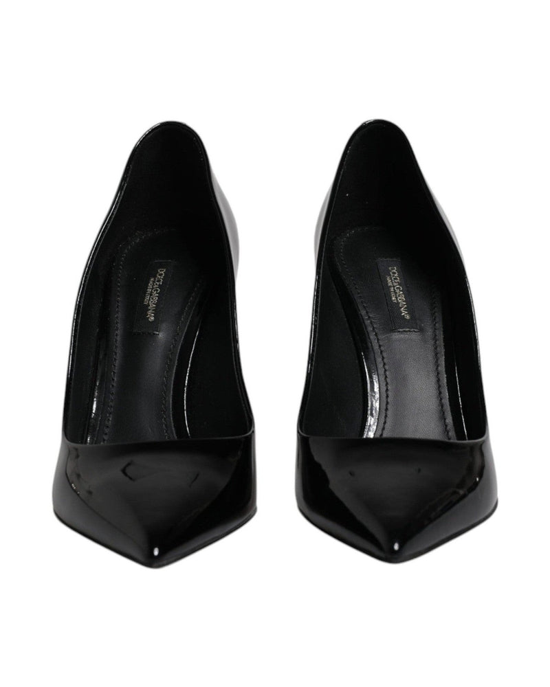 Dolce & Gabbana Black Patent Leather High Heels Pumps Shoes Glam Steals