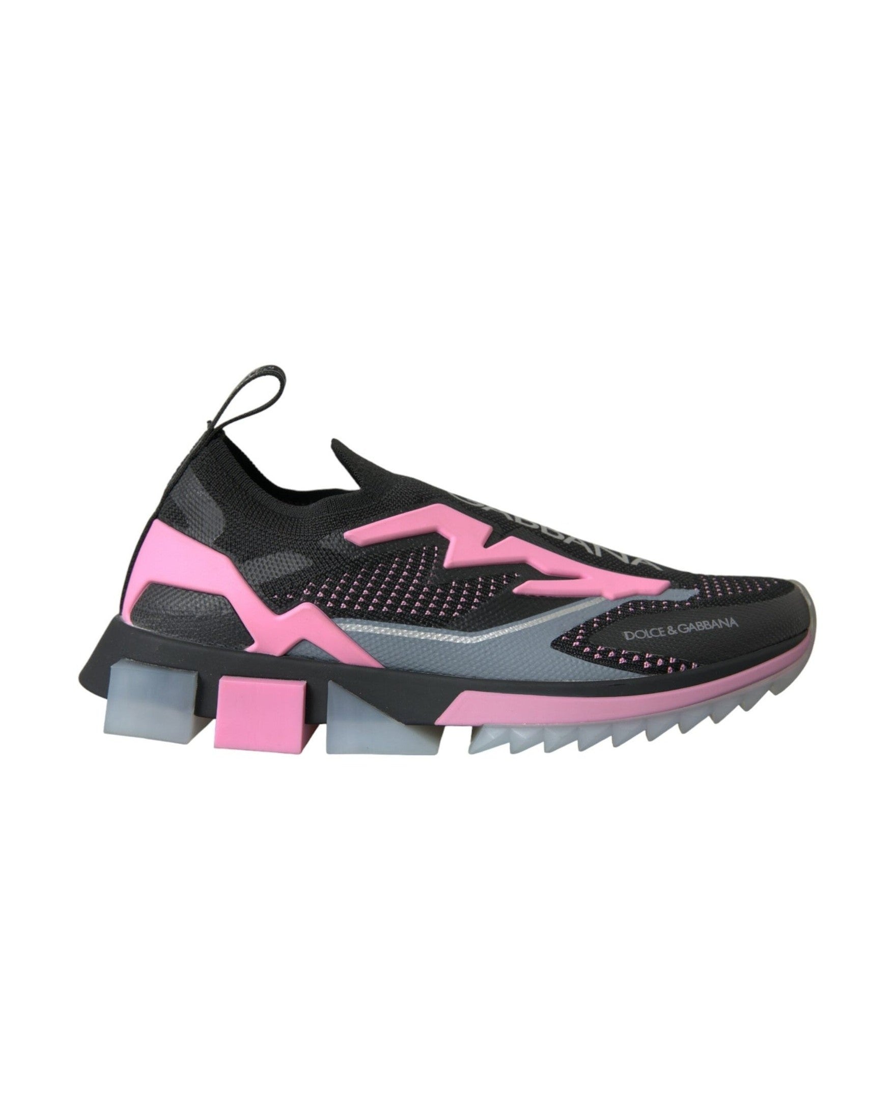 Dolce & Gabbana Black Pink Slip On Sorrento Sneakers Shoes Glam Steals