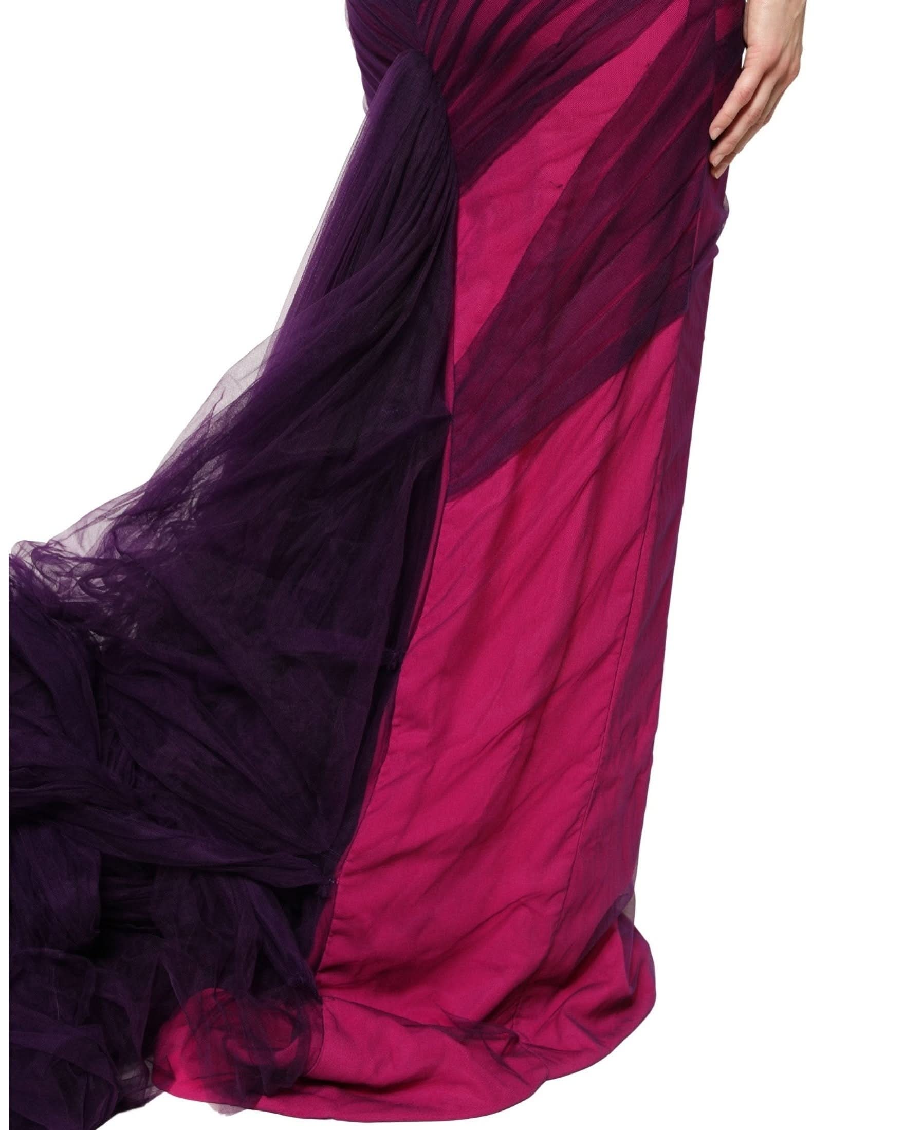 Dolce & Gabbana Black Pink Strapless Sheath Mermaid Dress 