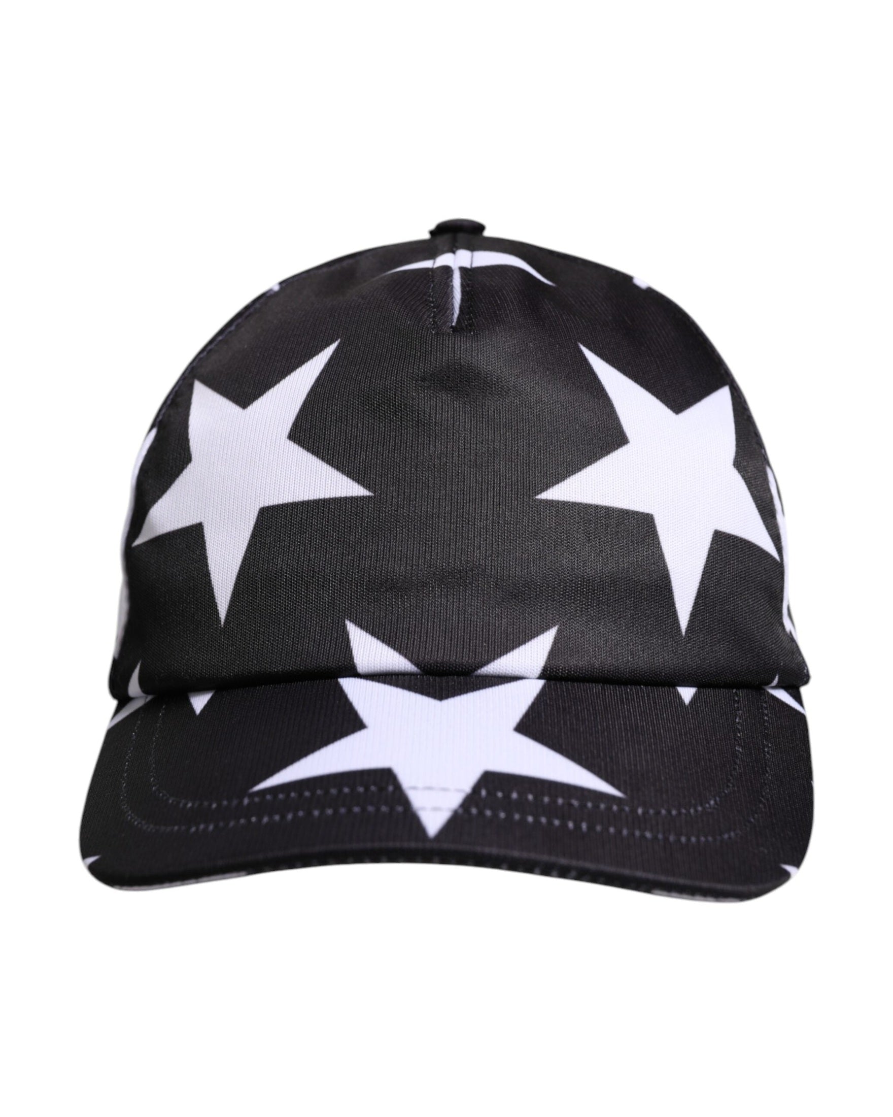 Dolce & Gabbana Black Polyester Star Print Baseball Cap Glam Steals
