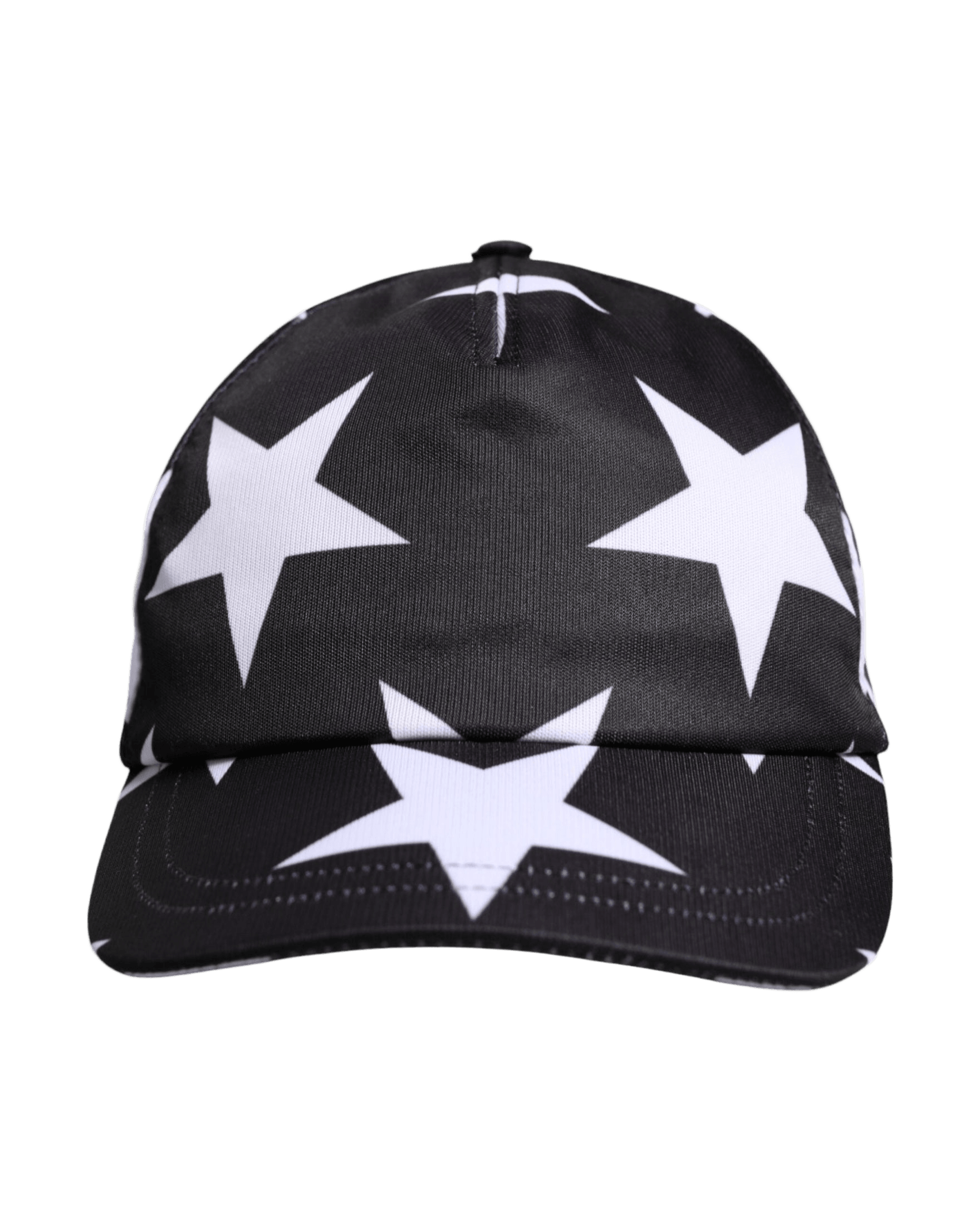 Dolce & Gabbana Black Polyester Star Print Baseball Cap Glam Steals