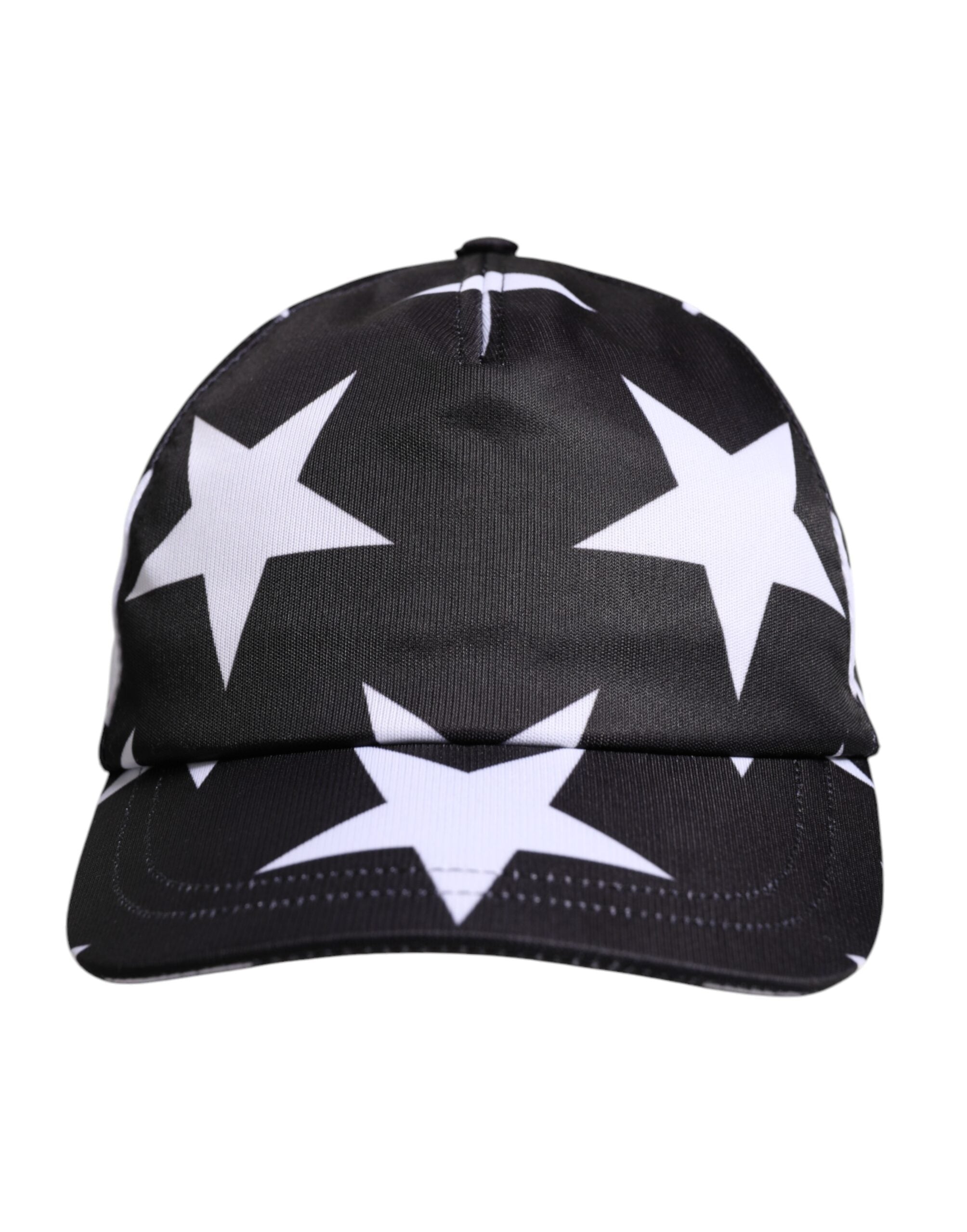 Dolce & Gabbana Black Polyester Star Print Baseball Cap Glam Steals