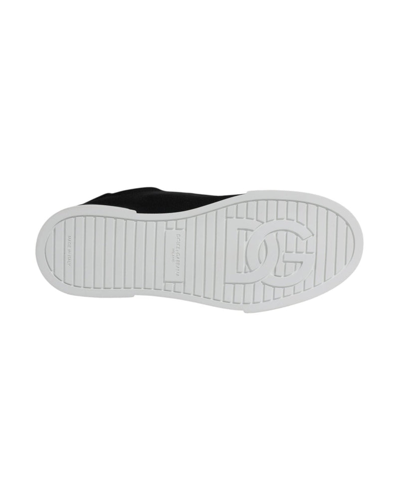 Dolce & Gabbana Black Portofino Low Top Sneakers Shoes Sneakers