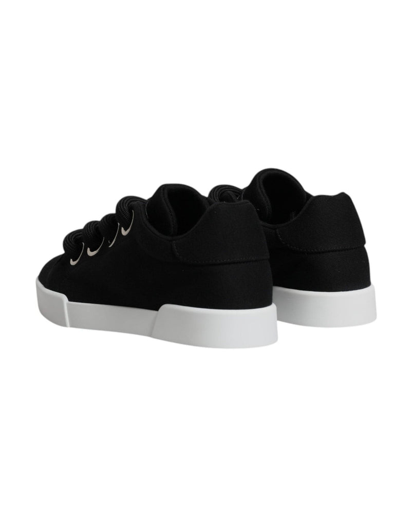 Dolce & Gabbana Black Portofino Low Top Sneakers Shoes Sneakers
