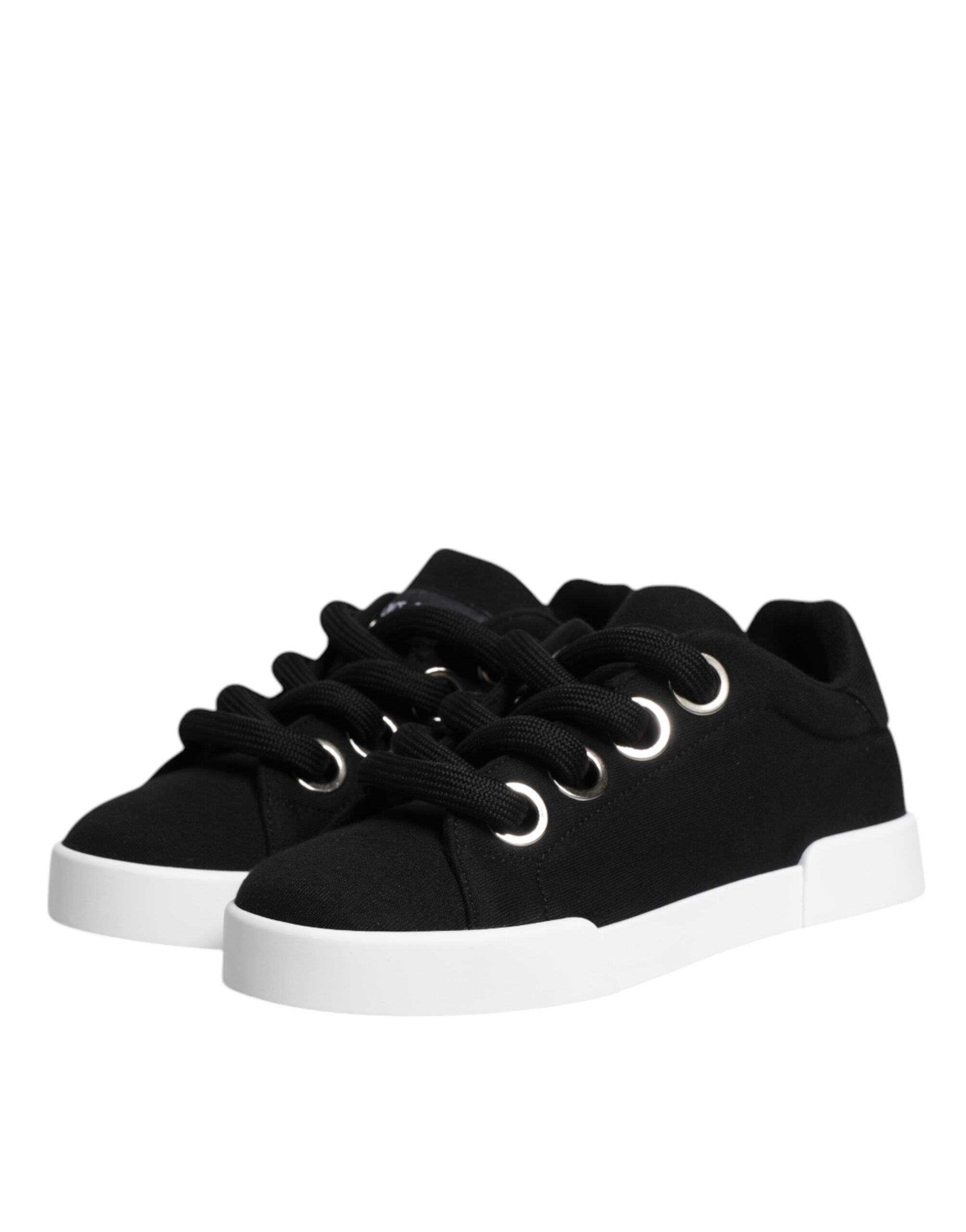 Dolce & Gabbana Black Portofino Low Top Sneakers Shoes Glam Steals