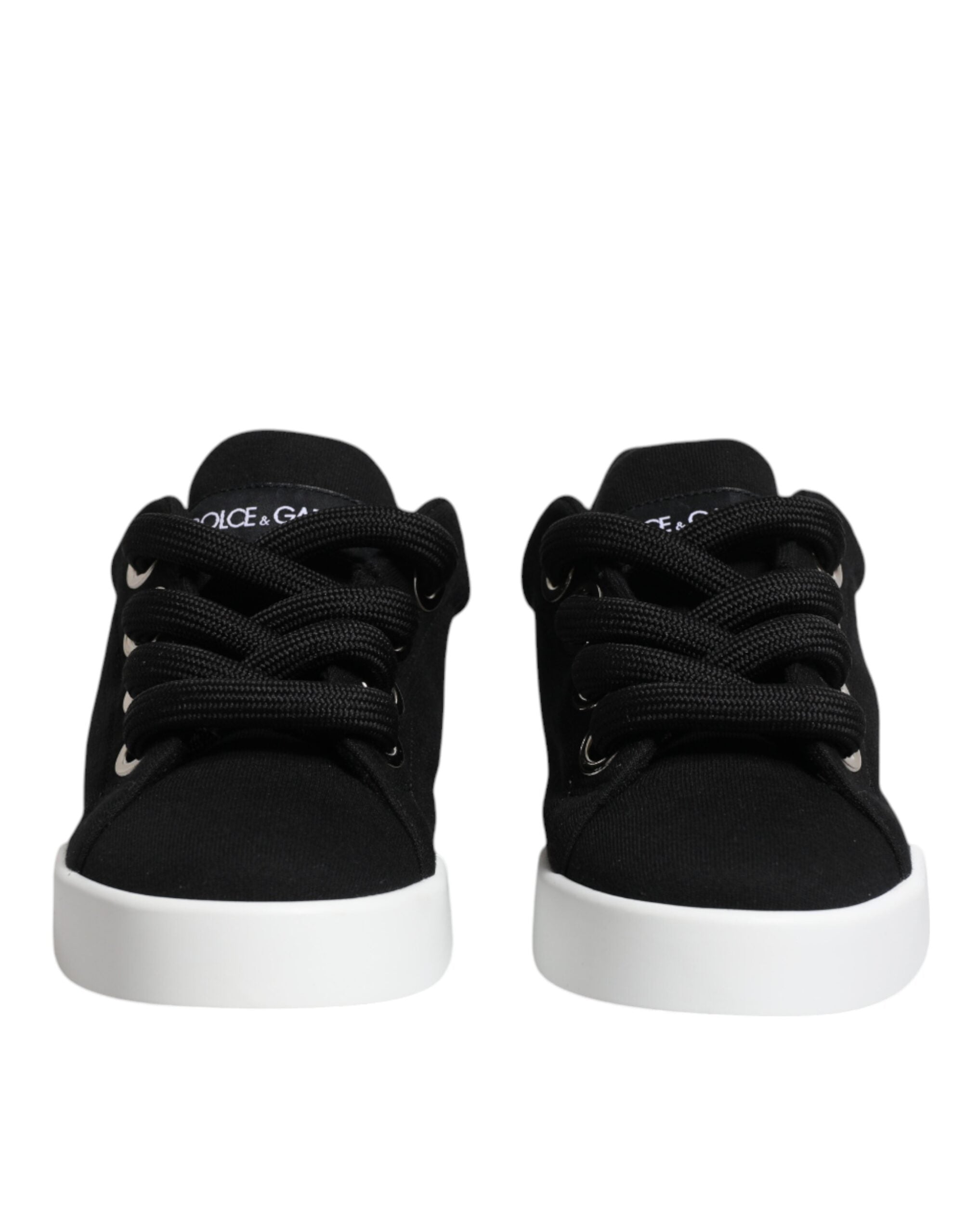 Dolce & Gabbana Black Portofino Low Top Sneakers Shoes Glam Steals