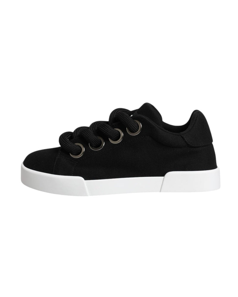 Dolce & Gabbana Black Portofino Low Top Sneakers Shoes Glam Steals