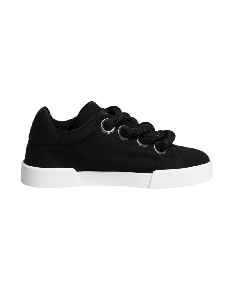 Dolce & Gabbana Black Portofino Low Top Sneakers Shoes Glam Steals