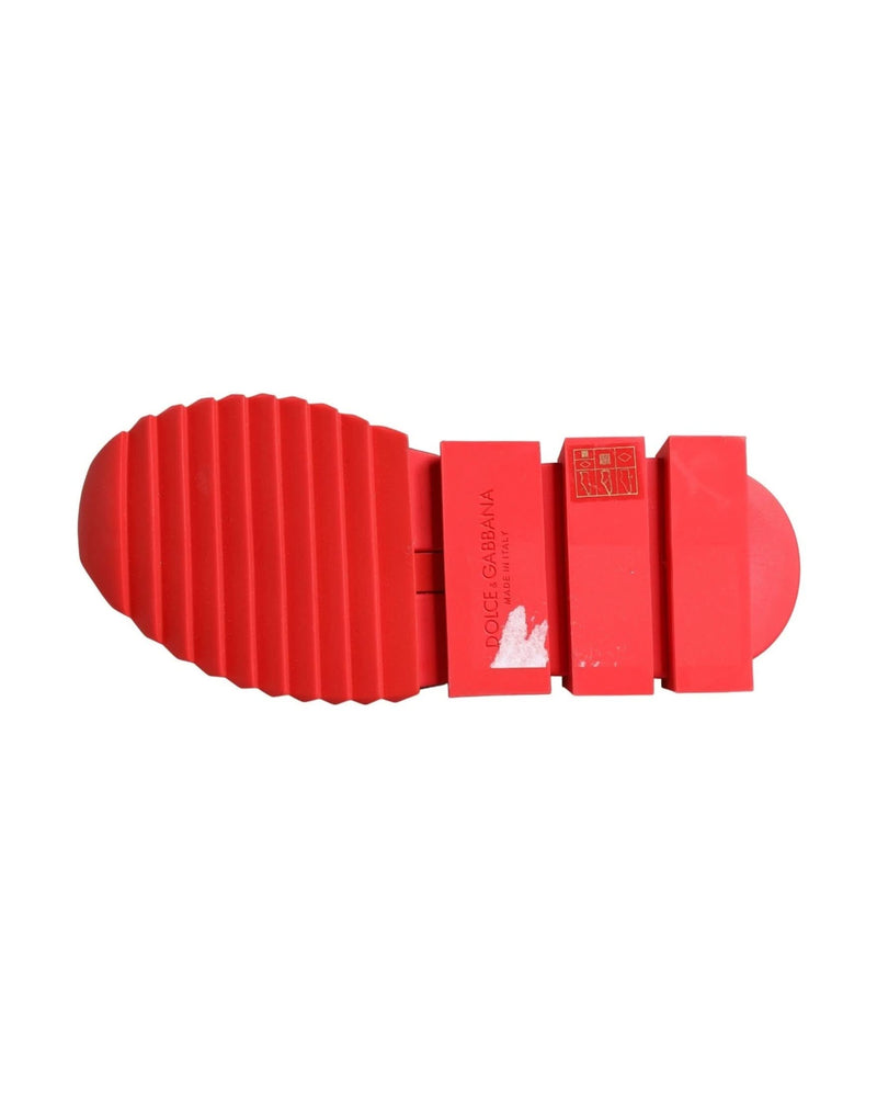 Dolce & Gabbana Black Red Sorrento Socks Sneakers Shoes 