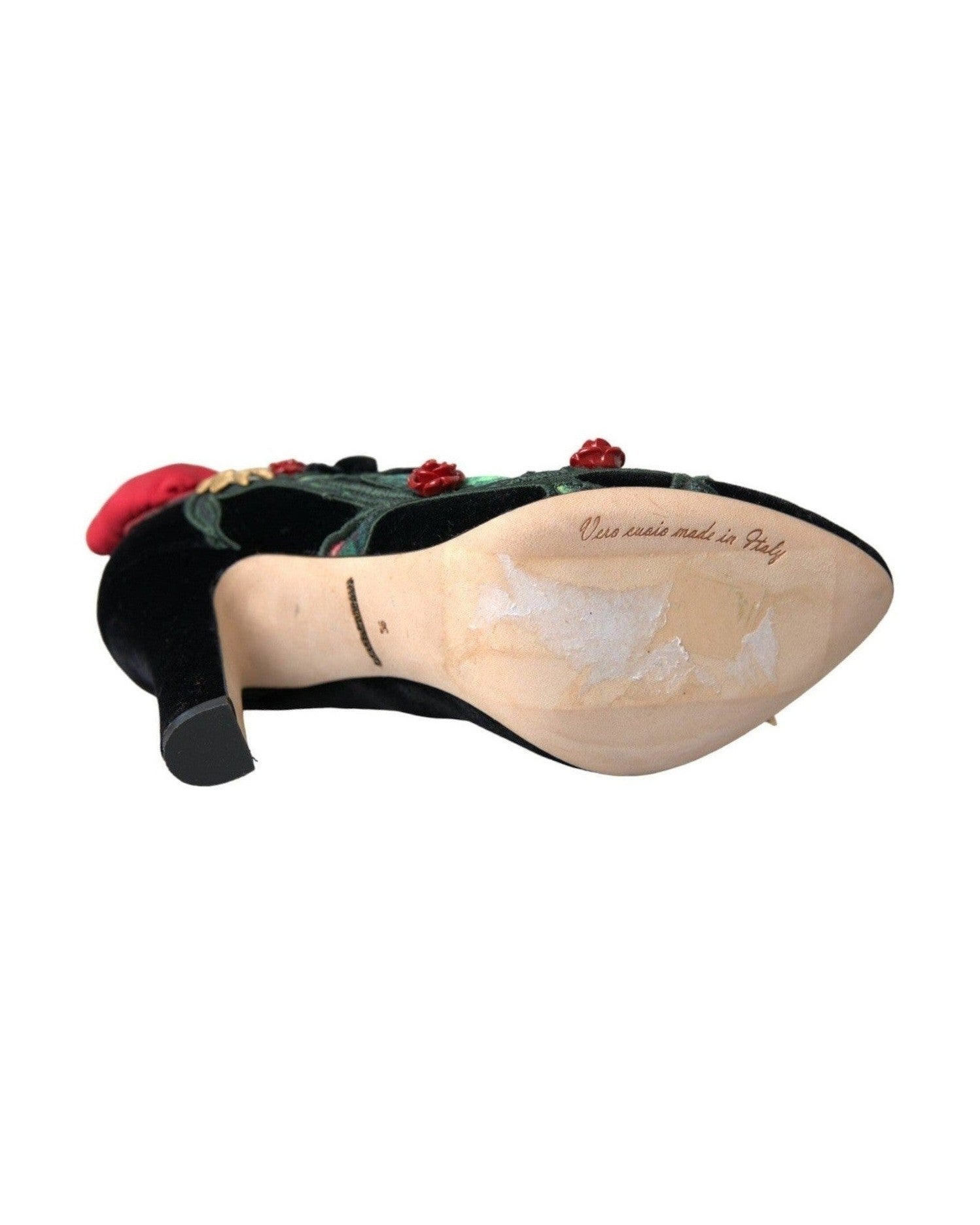 Dolce & Gabbana Black Roses Crystal Brooch Mary Jane Shoes Glam Steals