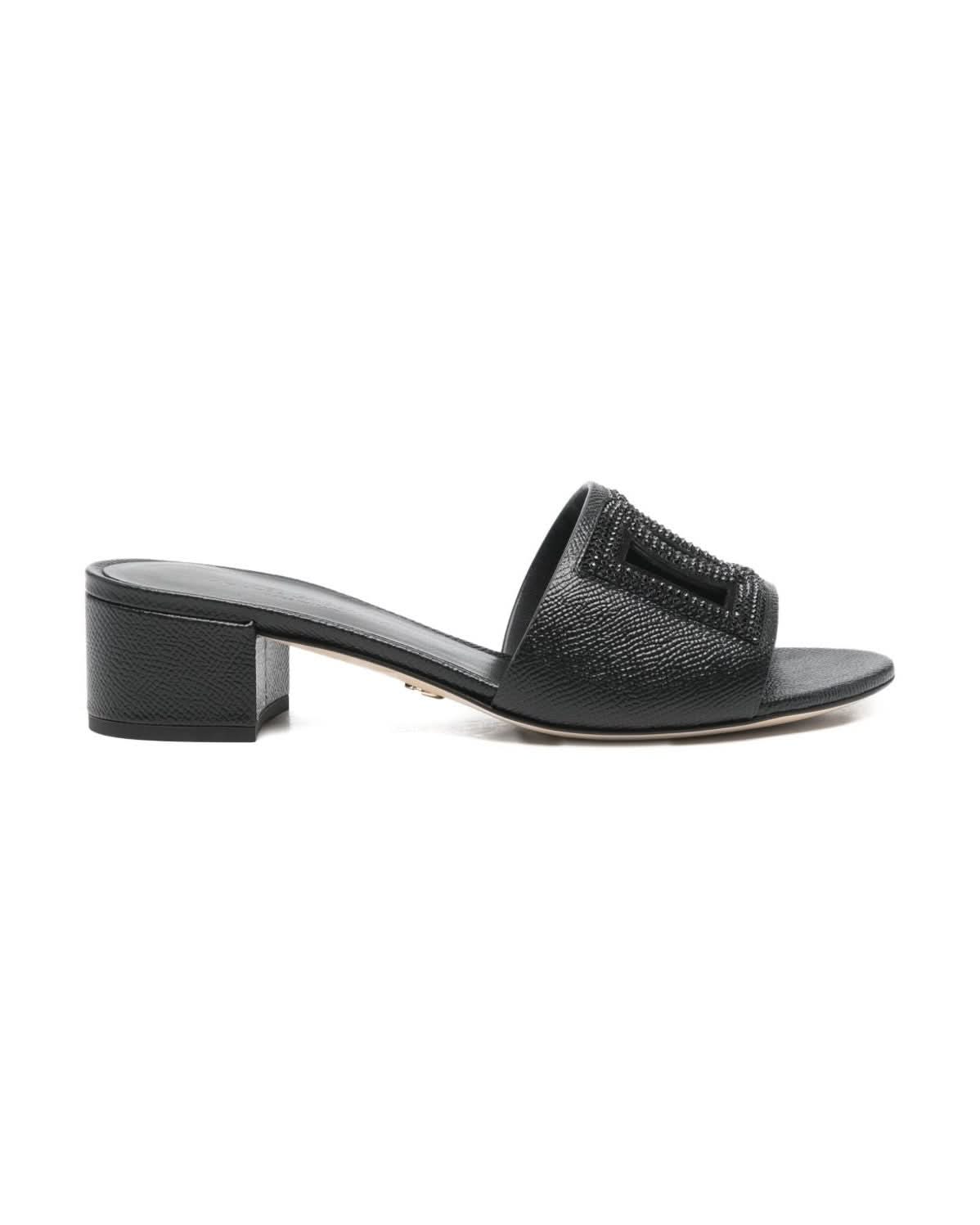 Dolce & Gabbana Black Sandals Heels
