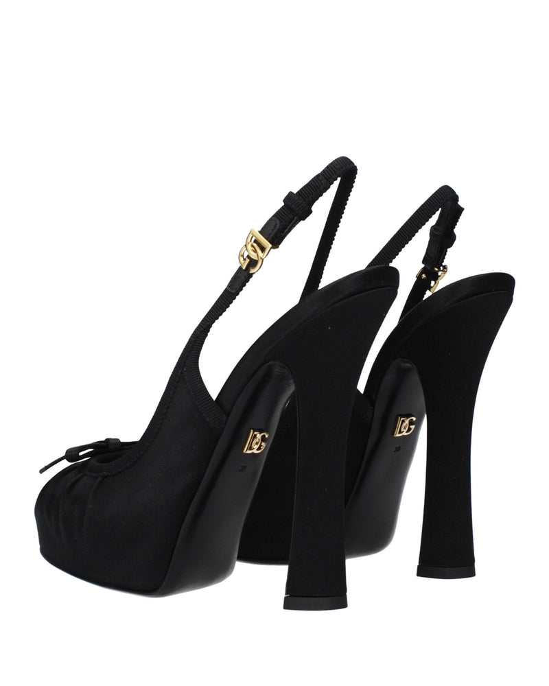 Dolce & Gabbana Black Satin Pumps Glam Steals