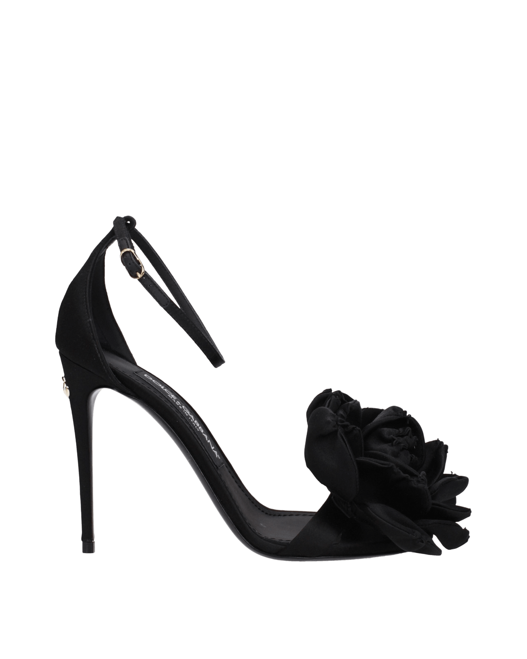 Dolce & Gabbana Black Satin Stiletto Heel Glam Steals