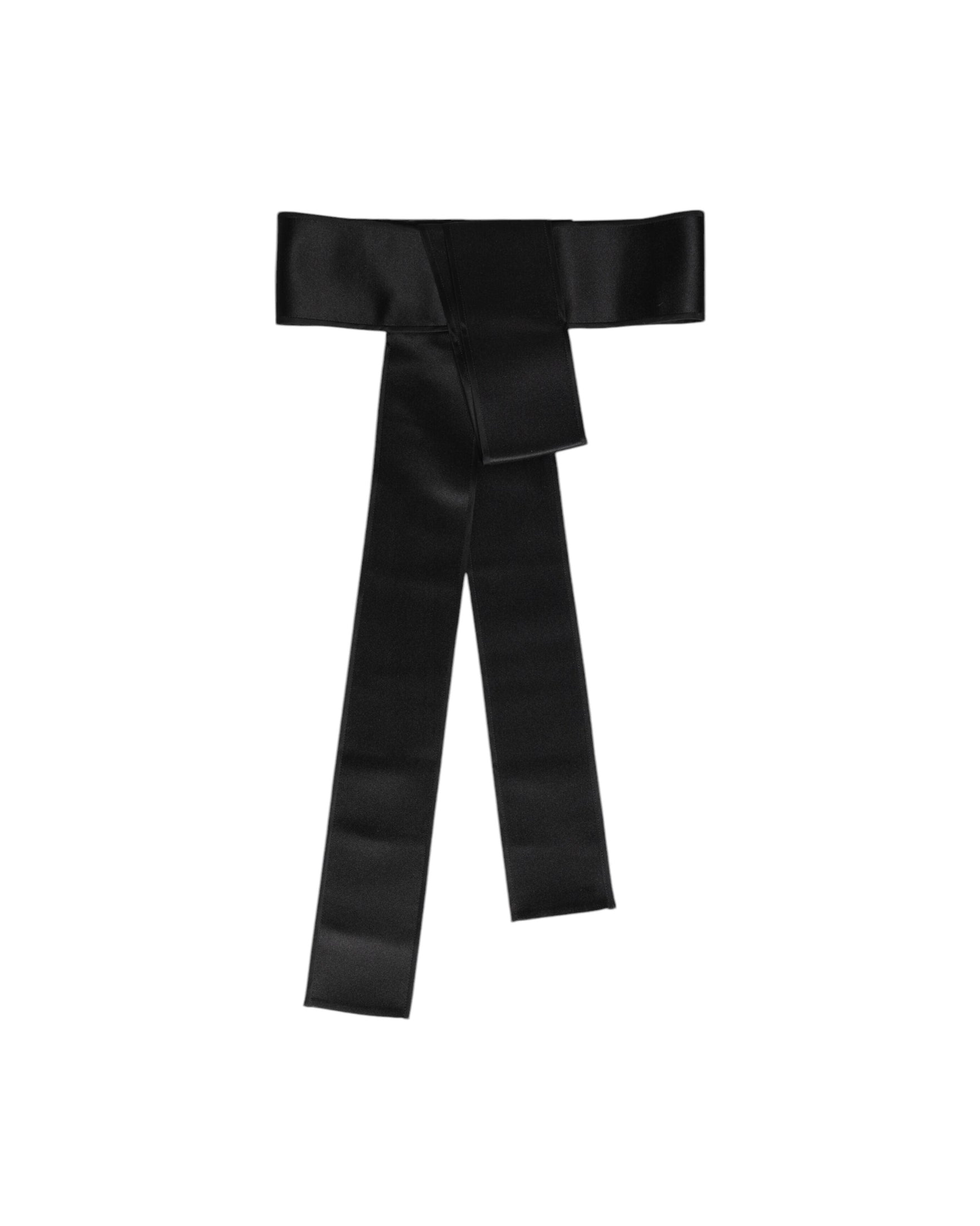Dolce & Gabbana Black Satin Wide Waist Belt Glam Steals