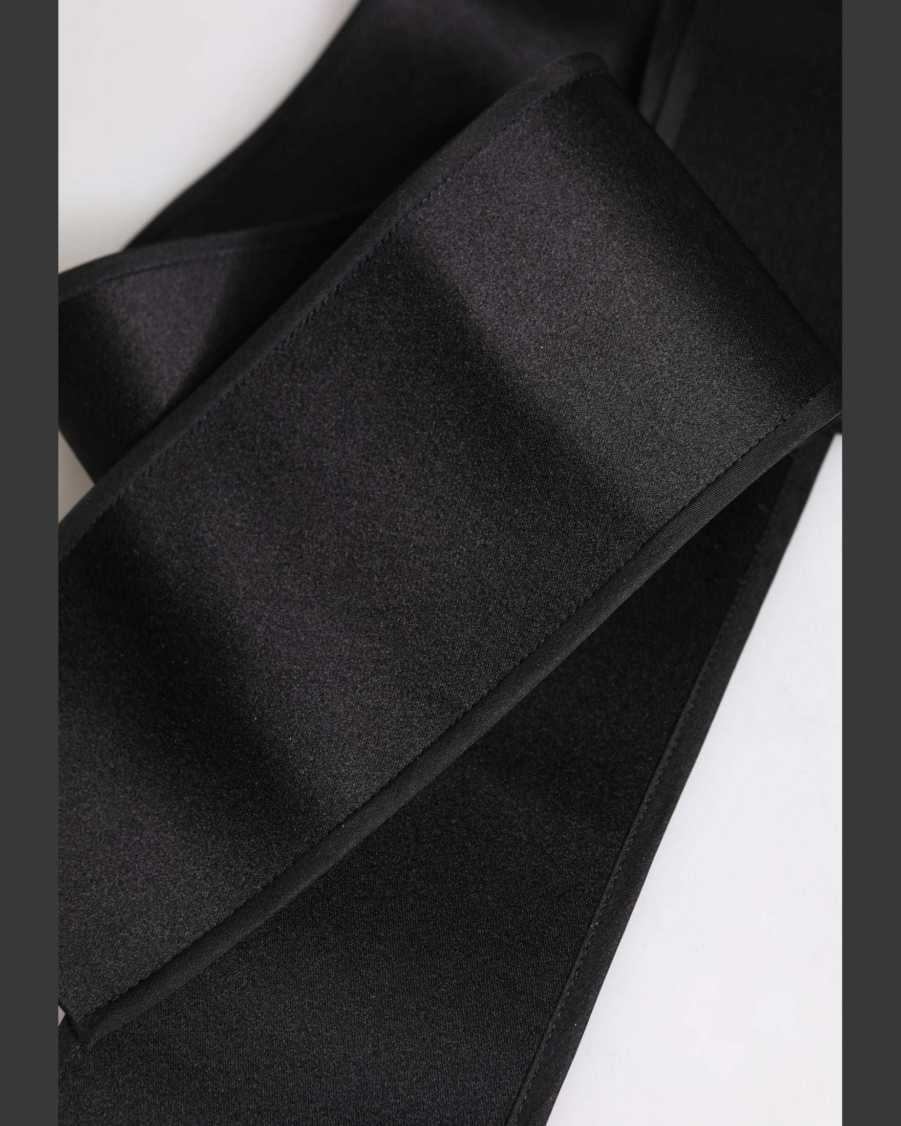 Dolce & Gabbana Black Satin Wide Waist Belt Glam Steals