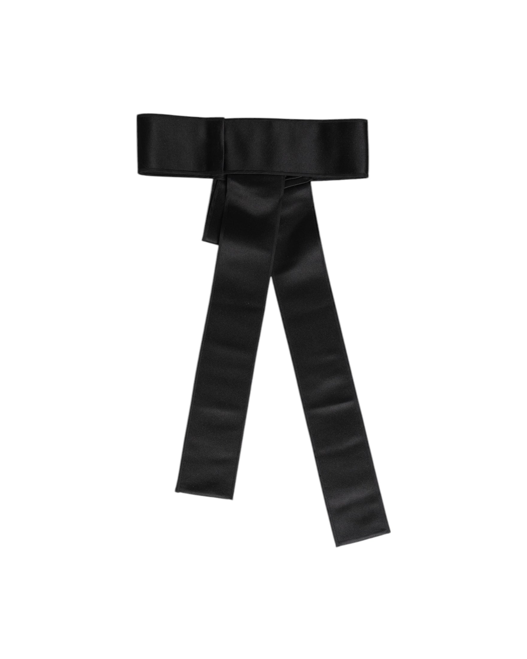 Dolce & Gabbana Black Satin Wide Waist Belt Glam Steals