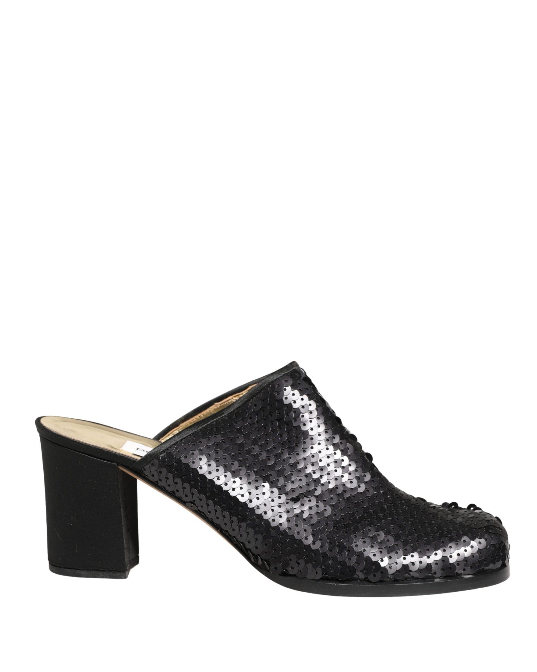 Dolce & Gabbana Black Sequined Mules Shoes Glam Steals