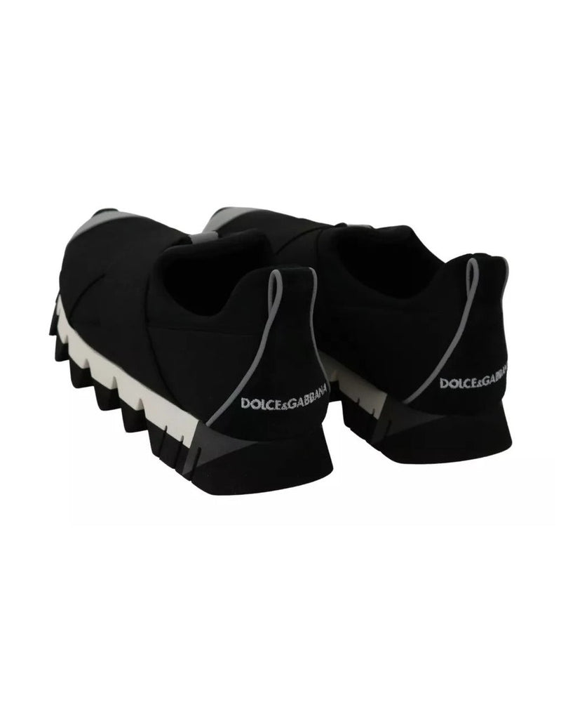 Dolce & Gabbana Black Shark Neoprene Stretch Sneakers Shoes Glam Steals
