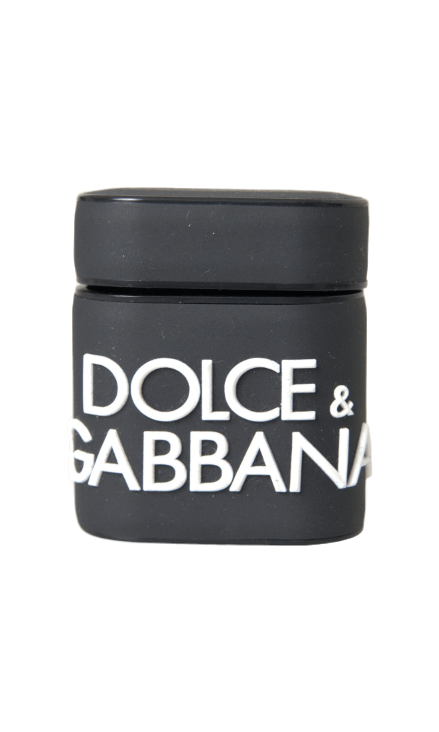 Dolce & Gabbana Black Silicone Embossed Logo Airpods White Case Glam Steals