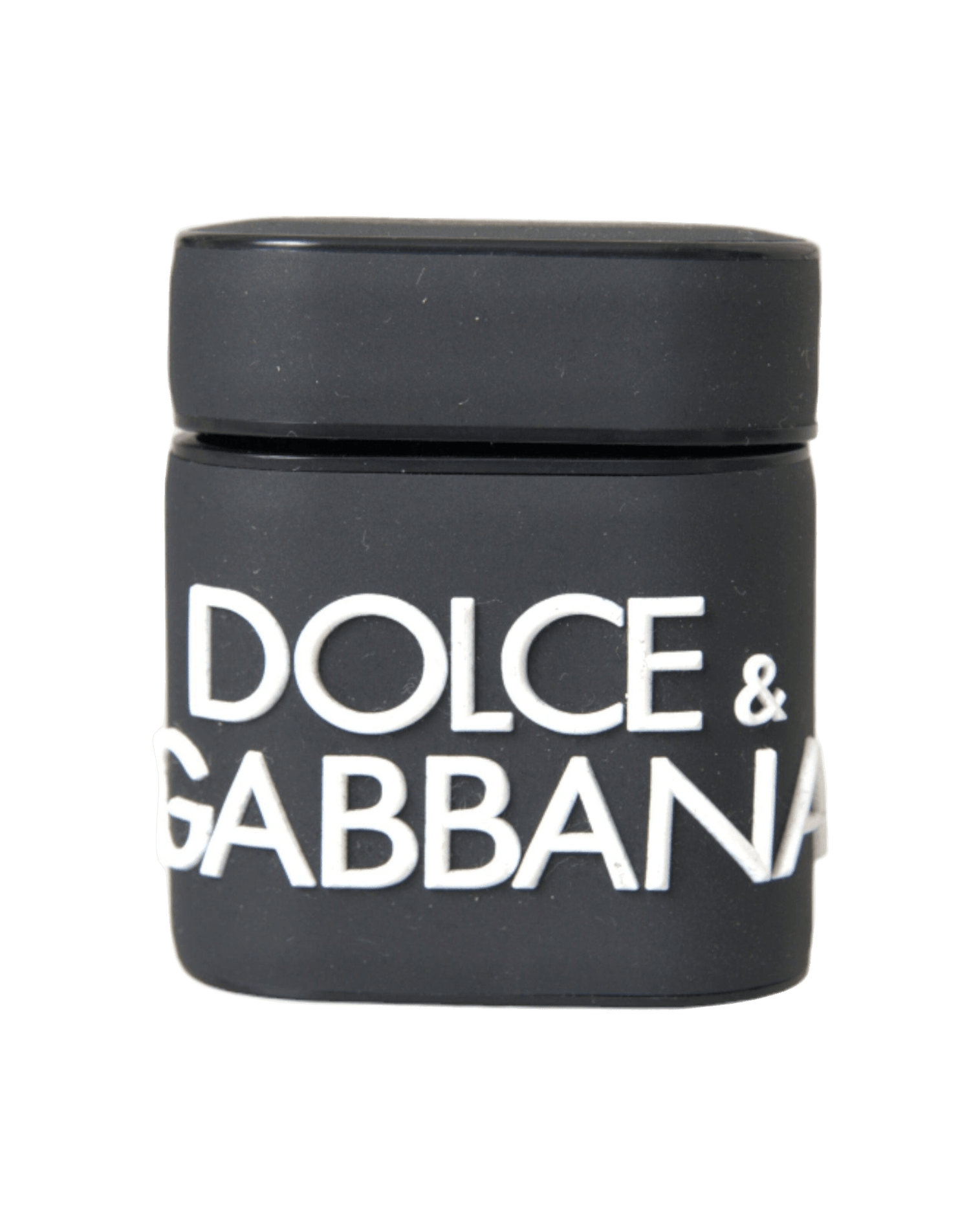 Dolce & Gabbana Black Silicone Embossed Logo Airpods Case Headphone & Headset Accessories