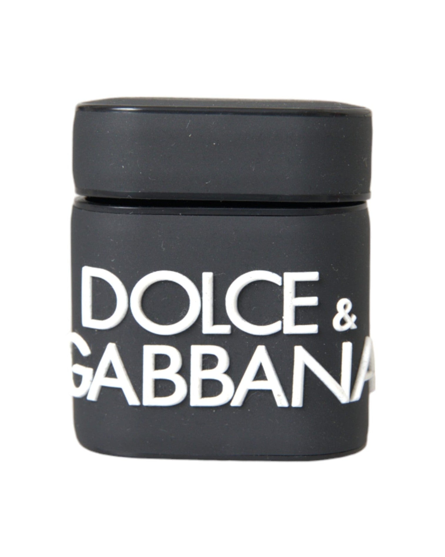 Dolce & Gabbana Black Silicone Embossed Logo Airpods White Case Glam Steals