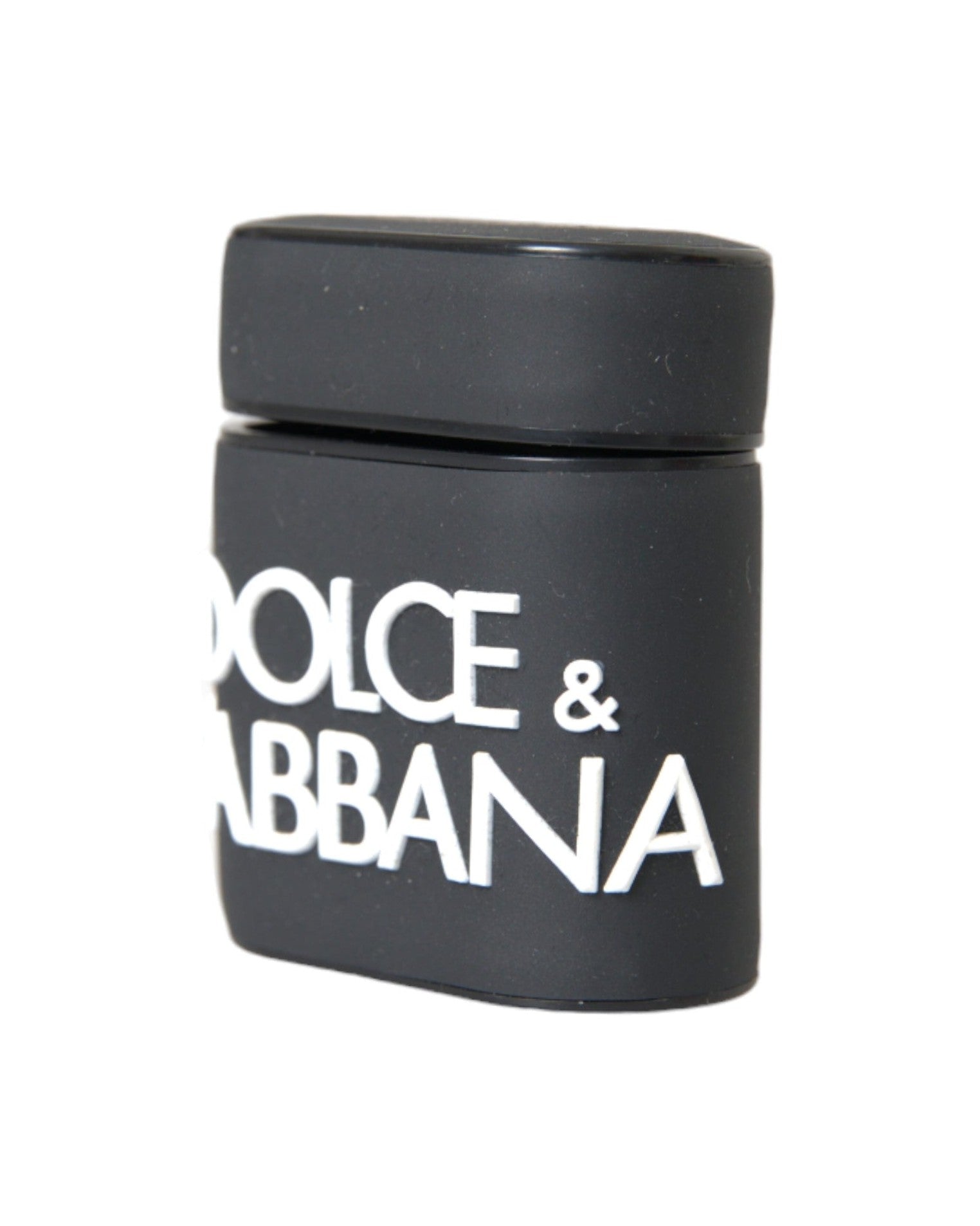 Dolce & Gabbana Black Silicone Embossed Logo Airpods White Case Glam Steals