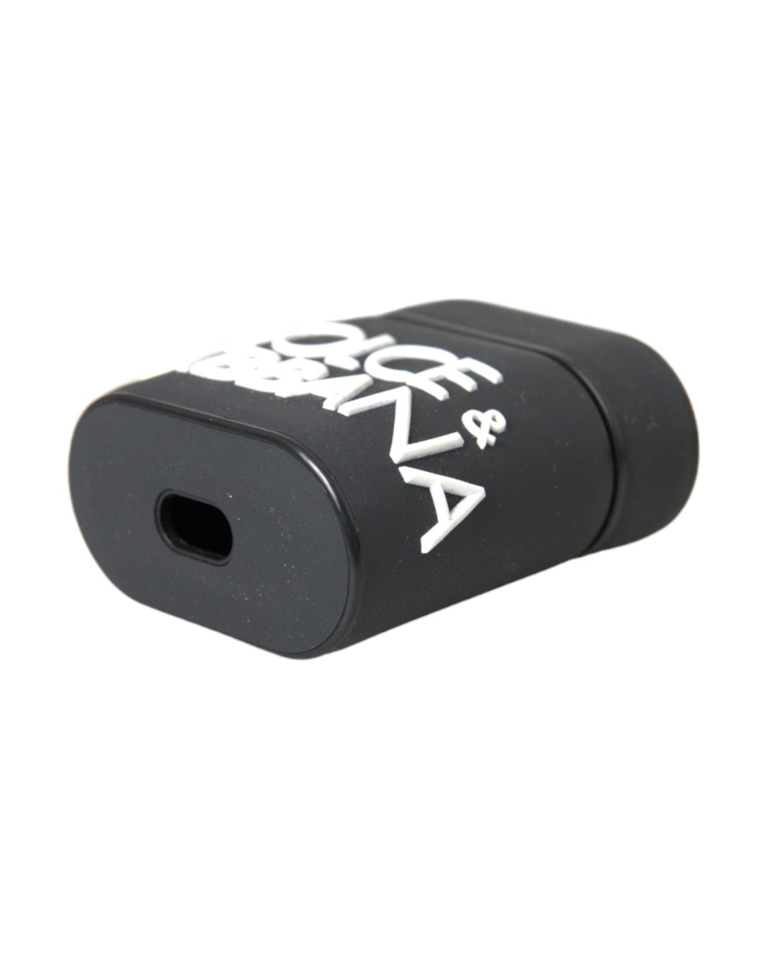 Dolce & Gabbana Black Silicone Embossed Logo Airpods White Case Glam Steals