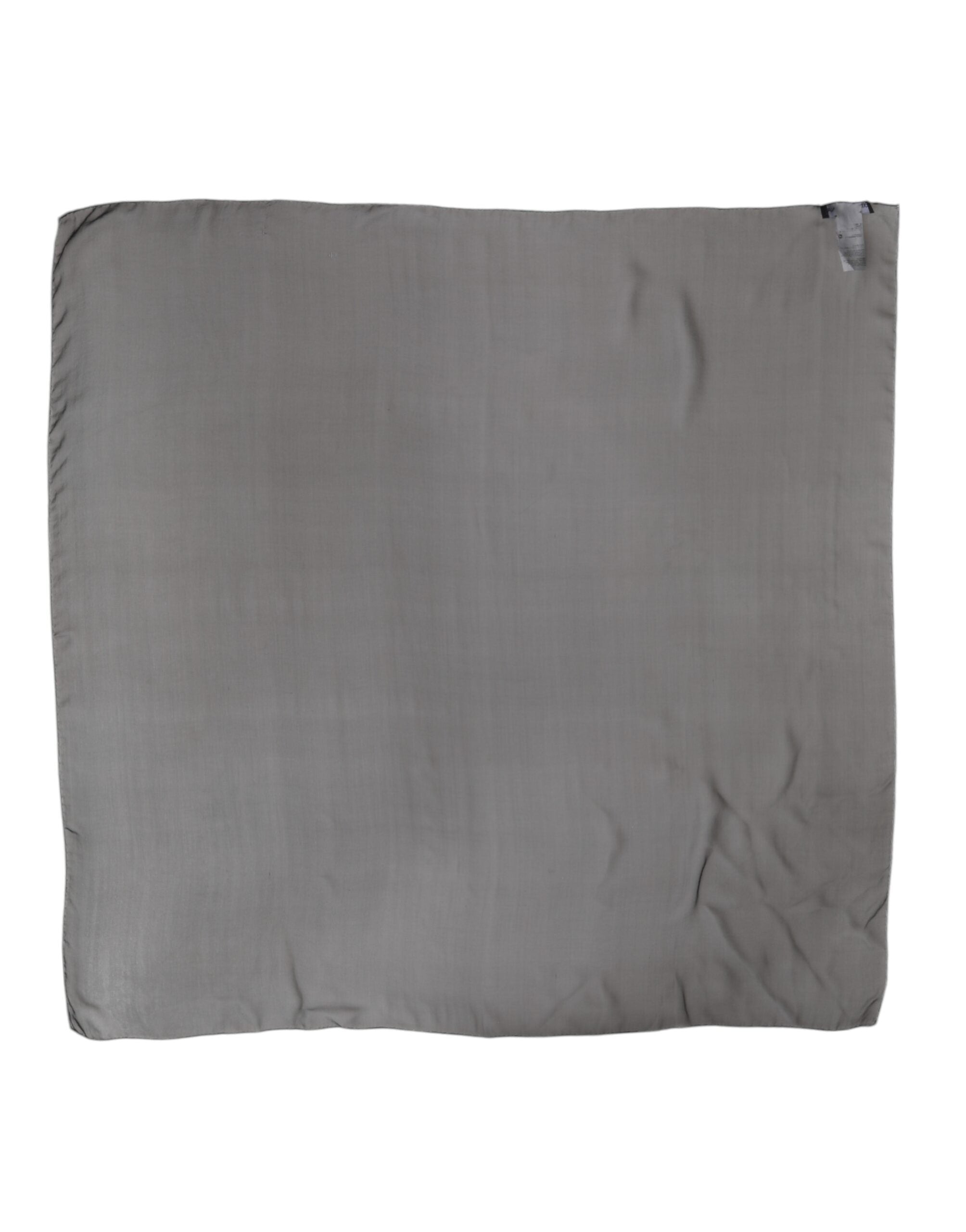 Dolce & Gabbana Black Silk Gray Square Women Foulard Scarf Glam Steals