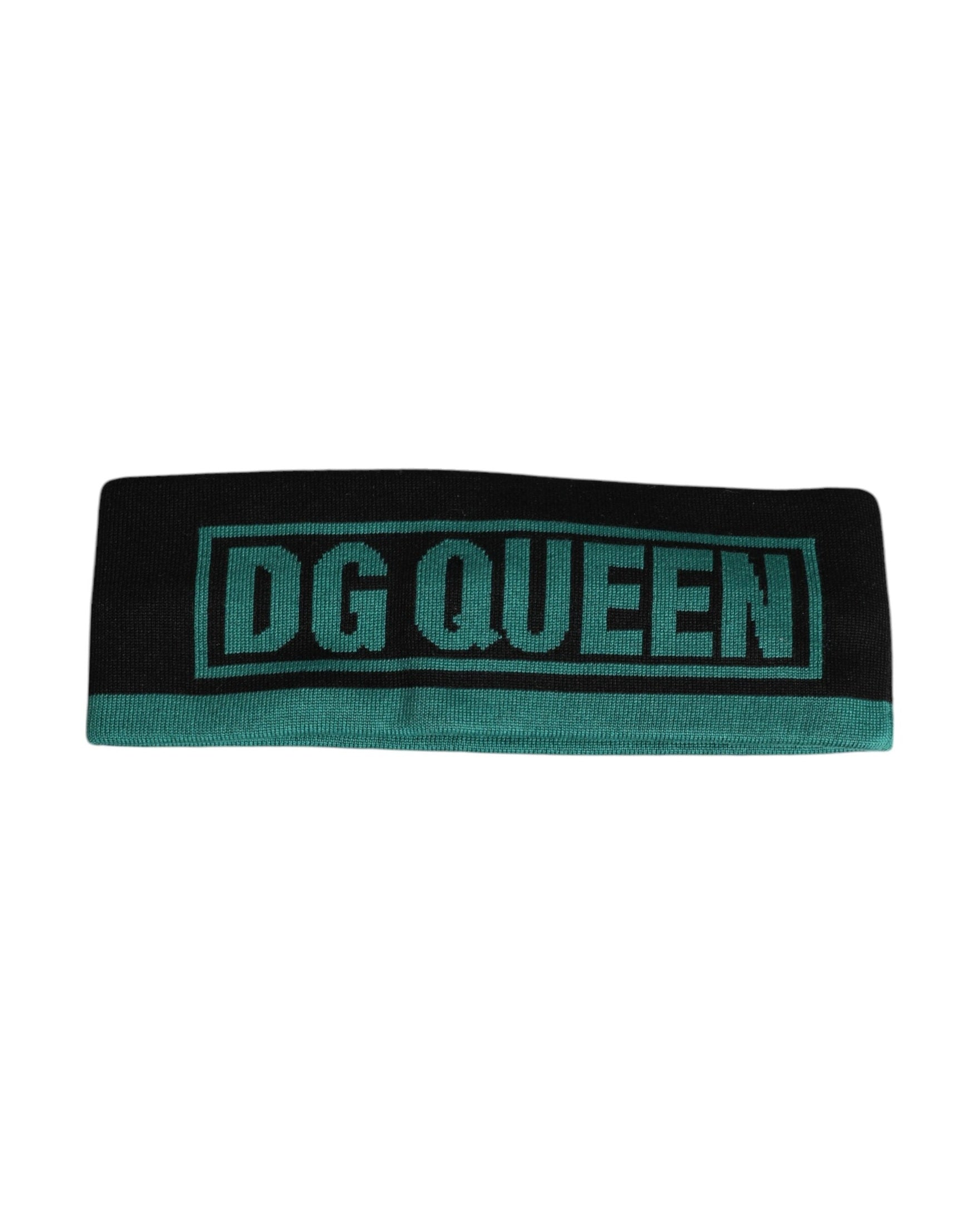 Dolce & Gabbana Black Silk Knitted Dg Queen Head Band Hat Glam Steals