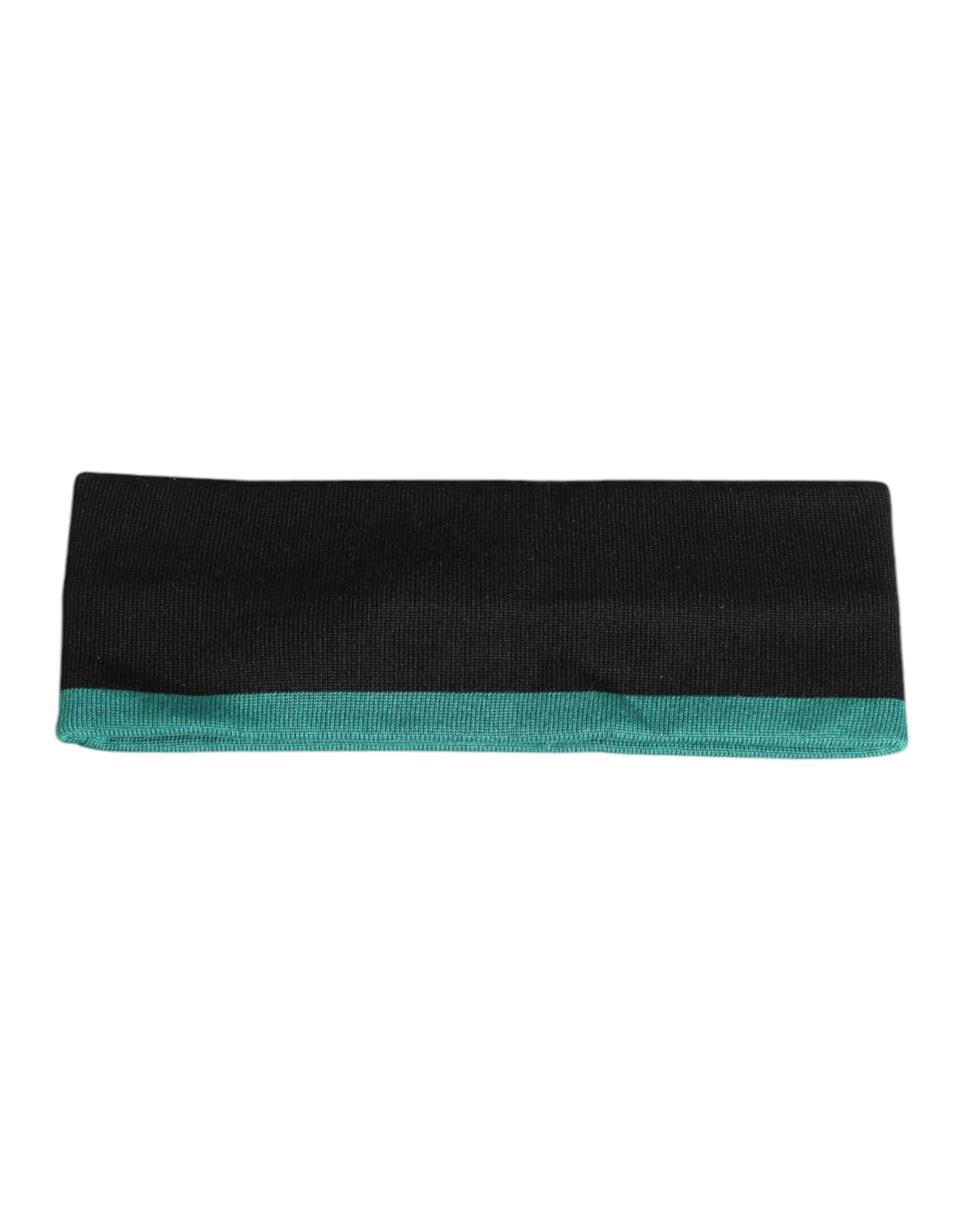 Dolce & Gabbana Black Silk Knitted Dg Queen Head Band Hat Glam Steals
