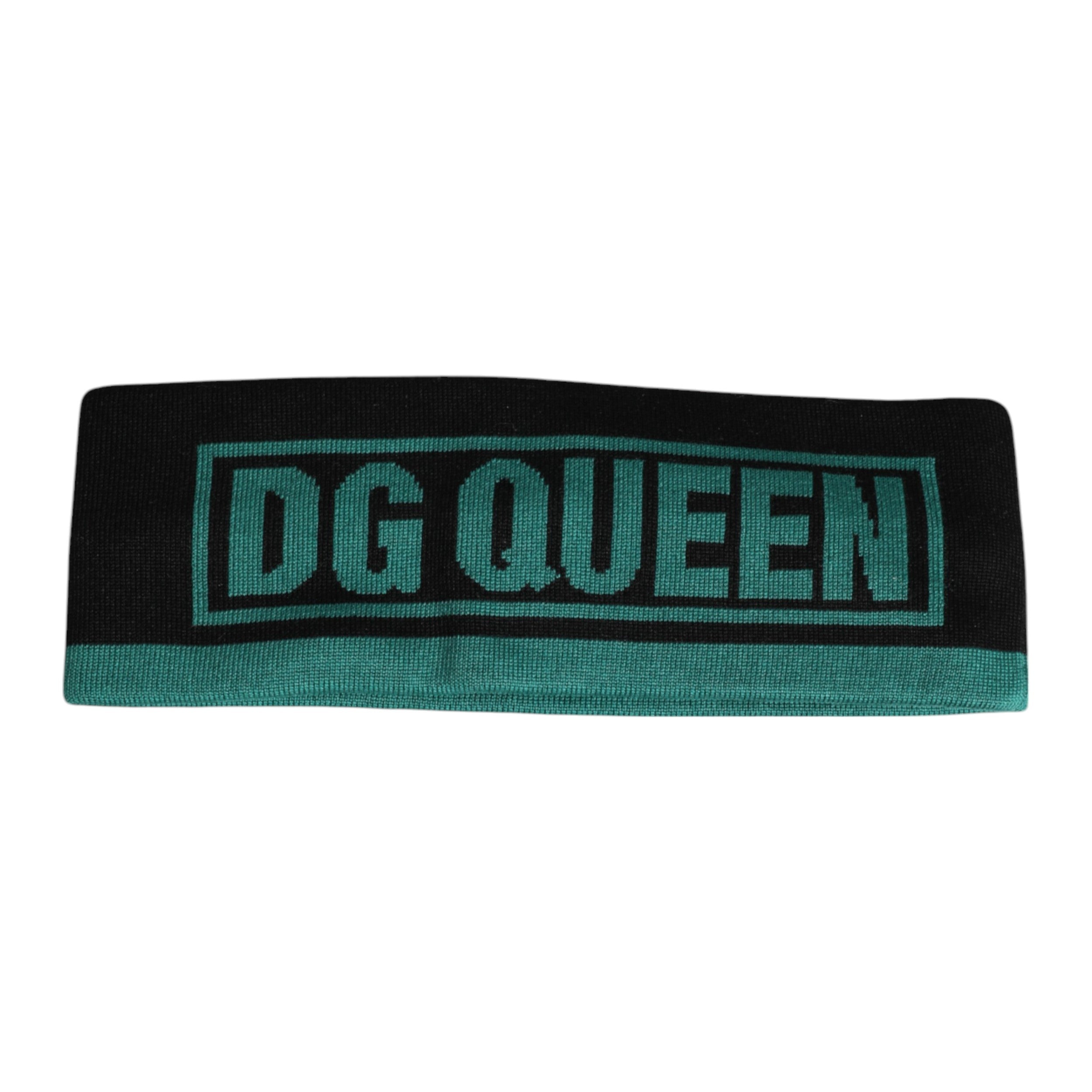 Dolce & Gabbana Black Silk Knitted Dg Queen Head Band Hat Glam Steals