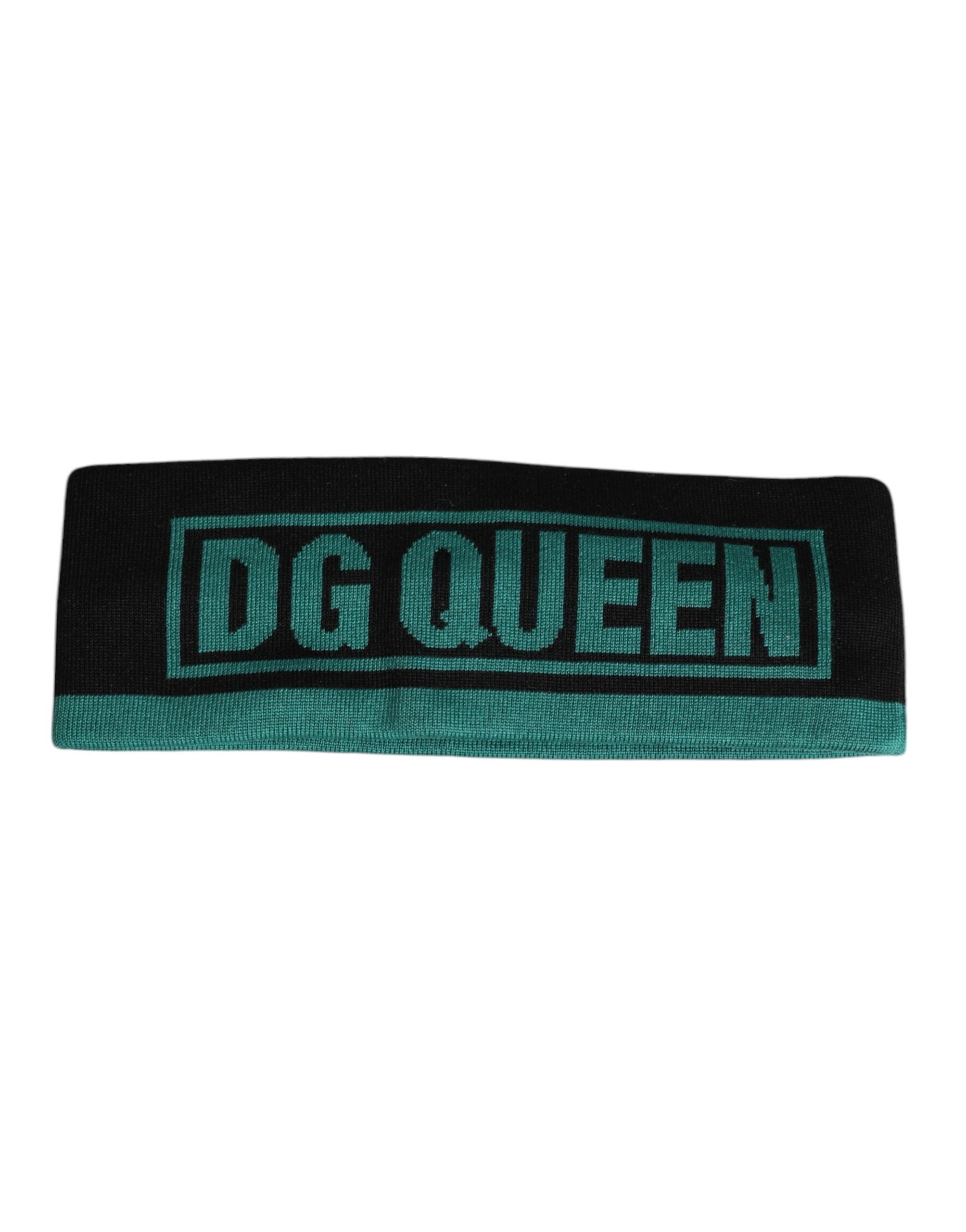 Dolce & Gabbana Black Silk Knitted Dg Queen Head Band Hat Glam Steals