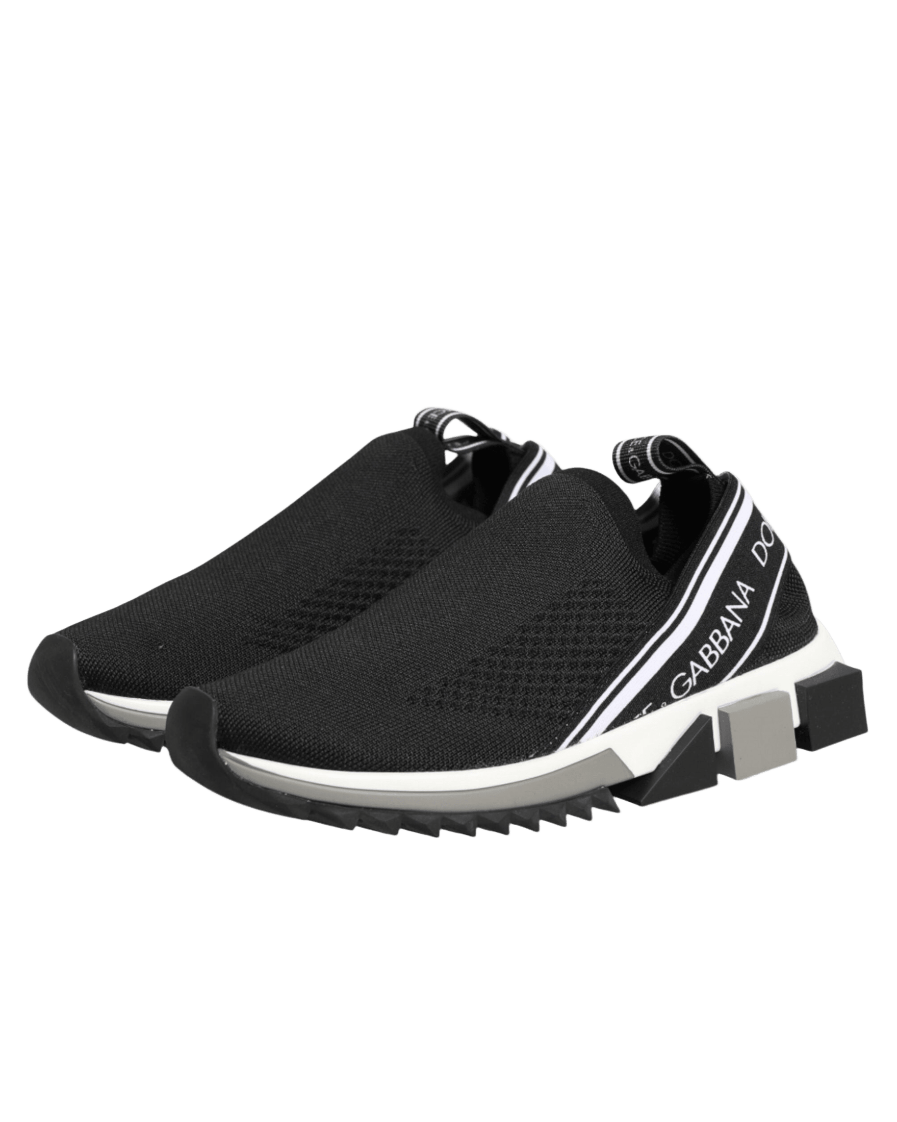 Dolce & Gabbana Black Slip On Sorrento Low Top Sneakers Shoes Glam Steals