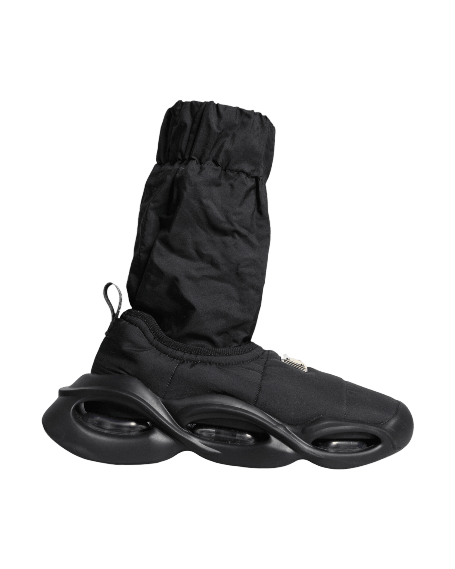 Dolce & Gabbana Black Slip On Wave Socks Sneakers Shoes Glam Steals