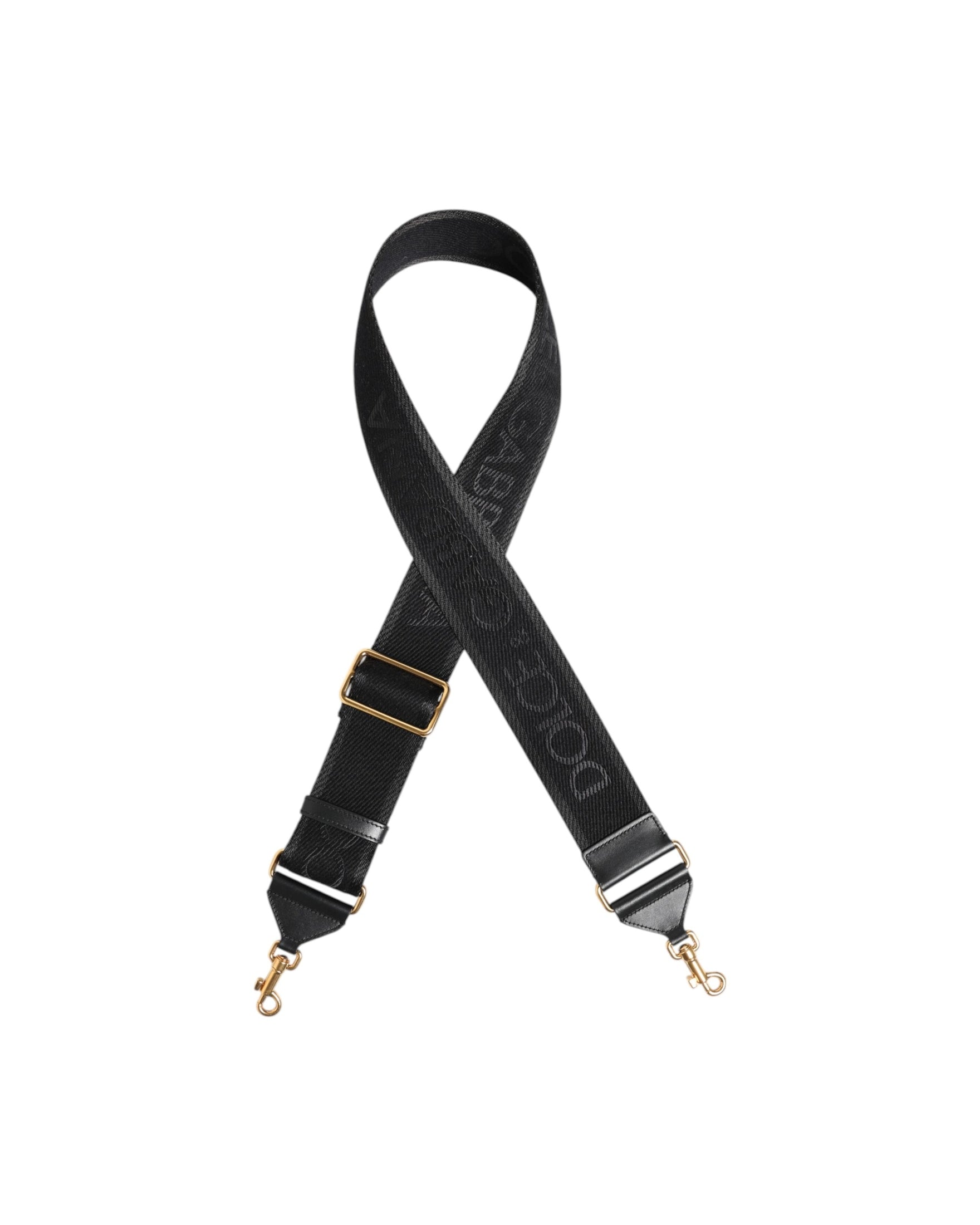 Dolce & Gabbana Black Solid Viscose Bag Shoulder Strap Glam Steals