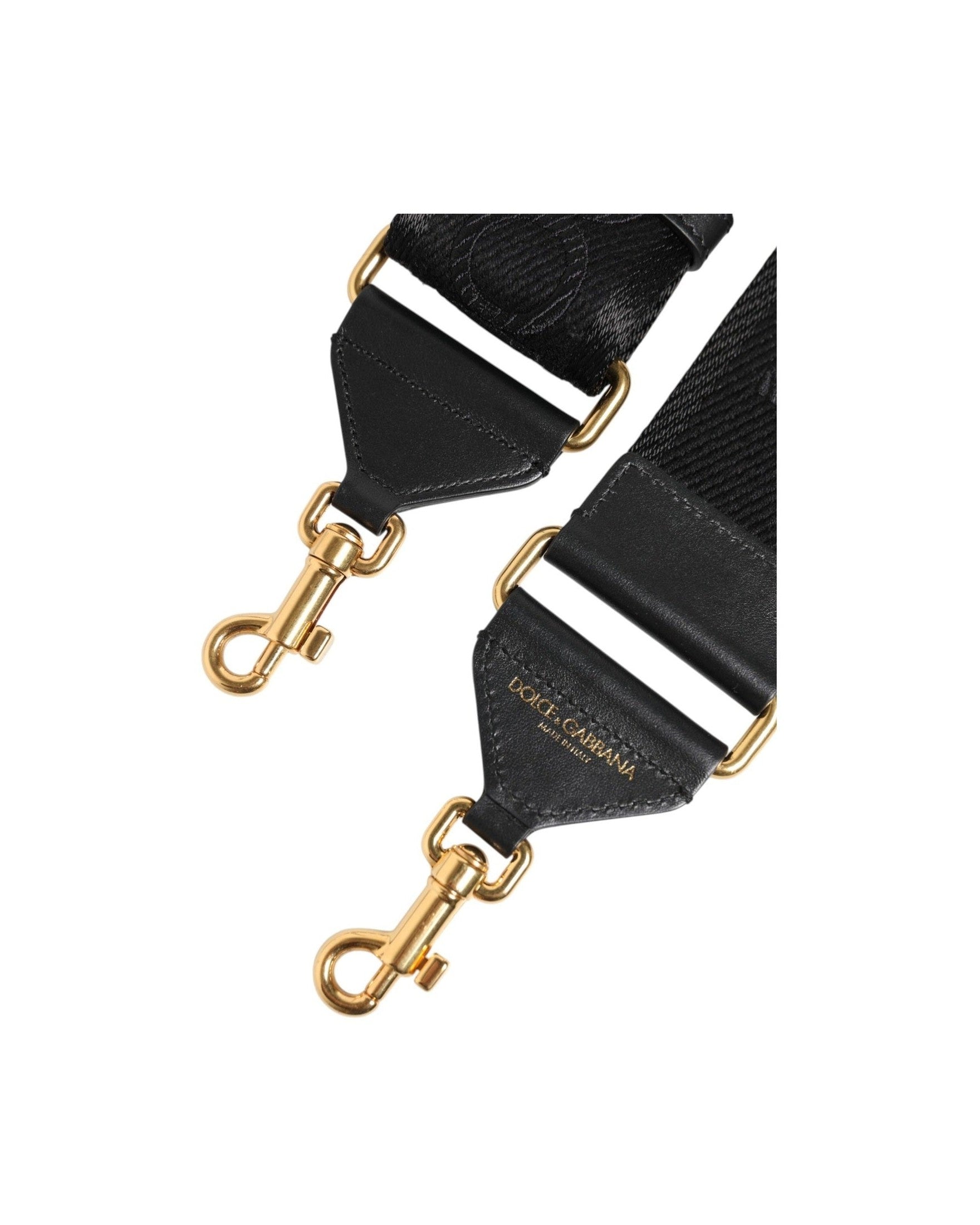 Dolce & Gabbana Black Solid Viscose Bag Shoulder Strap Glam Steals