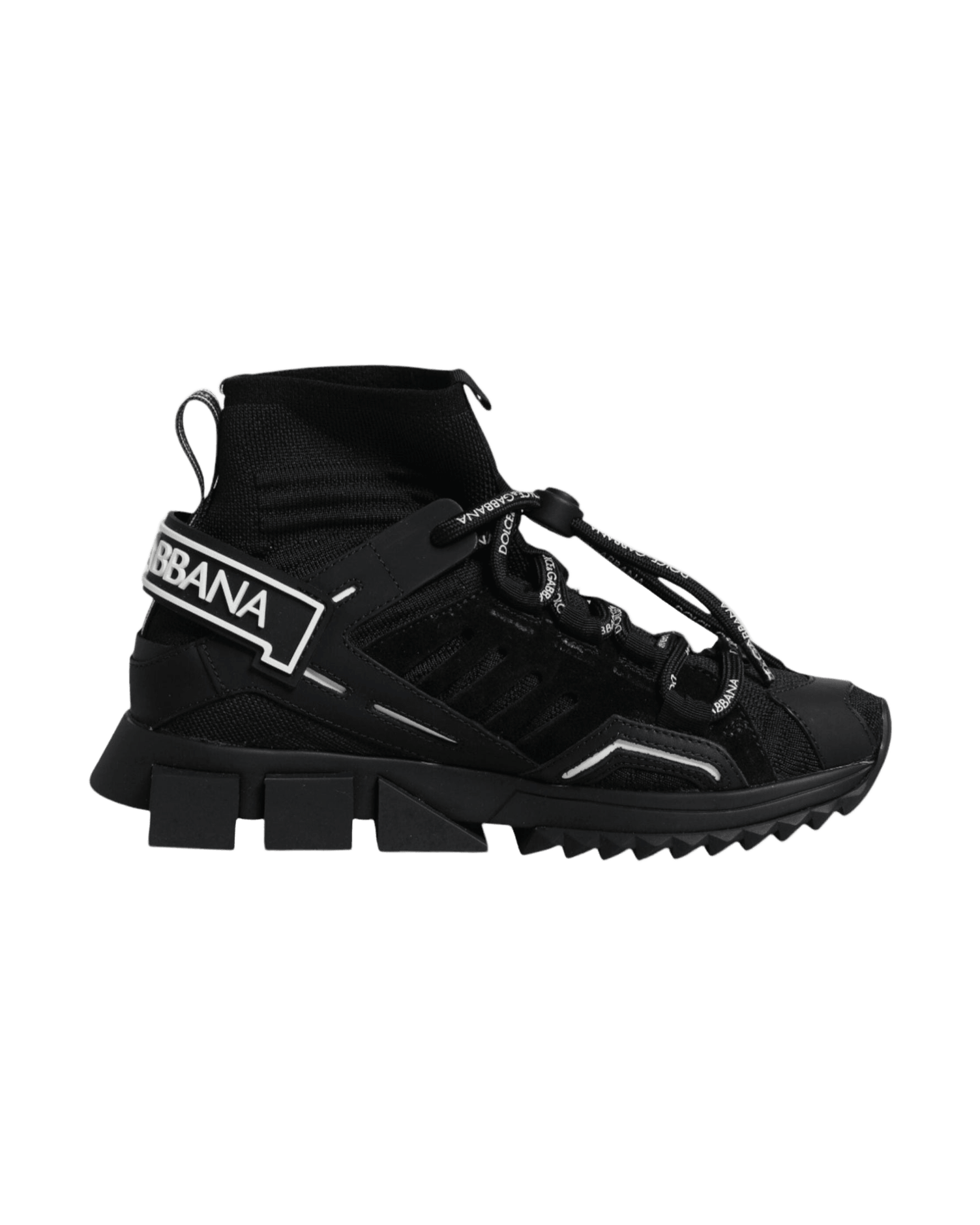 Dolce & Gabbana Black Sorrento Socks Logo Sneakers Shoes Sneakers