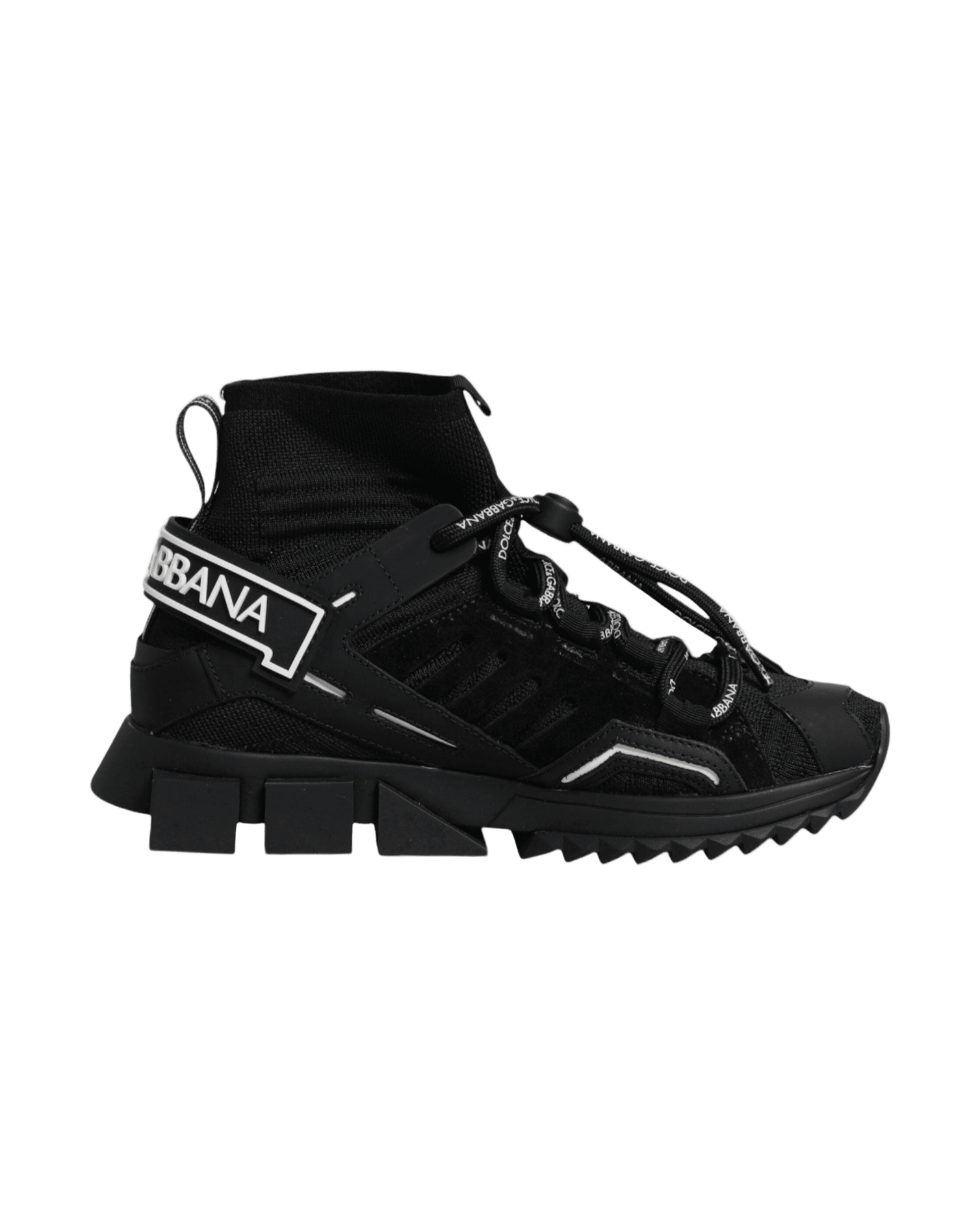 Dolce & Gabbana Black Sorrento Socks Logo Sneakers Shoes Glam Steals