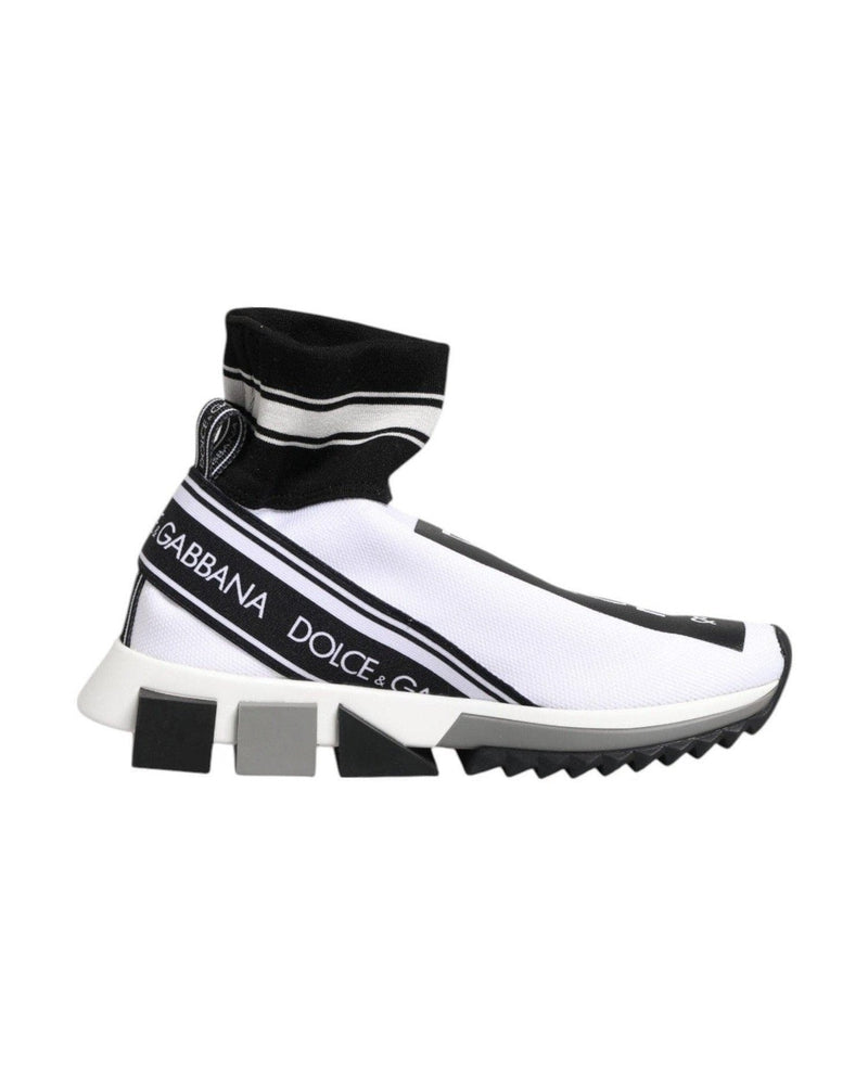 Dolce & Gabbana Black White Sorrento Socks Sneakers Shoes Glam Steals