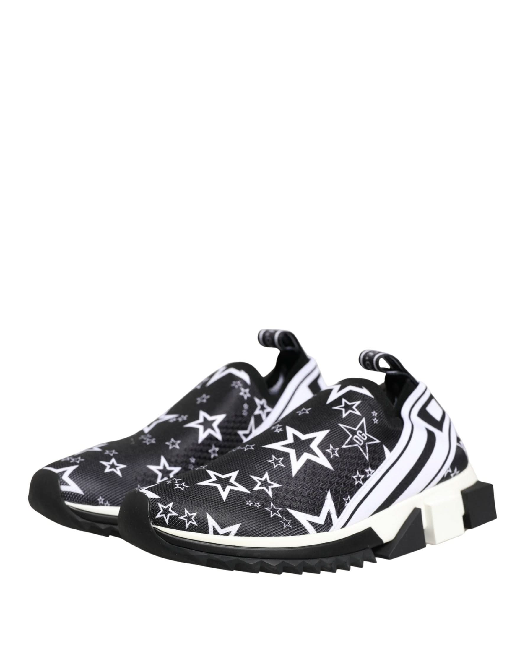 Dolce & Gabbana Black Stars Logo Sorrento Sneakers Shoes Glam Steals