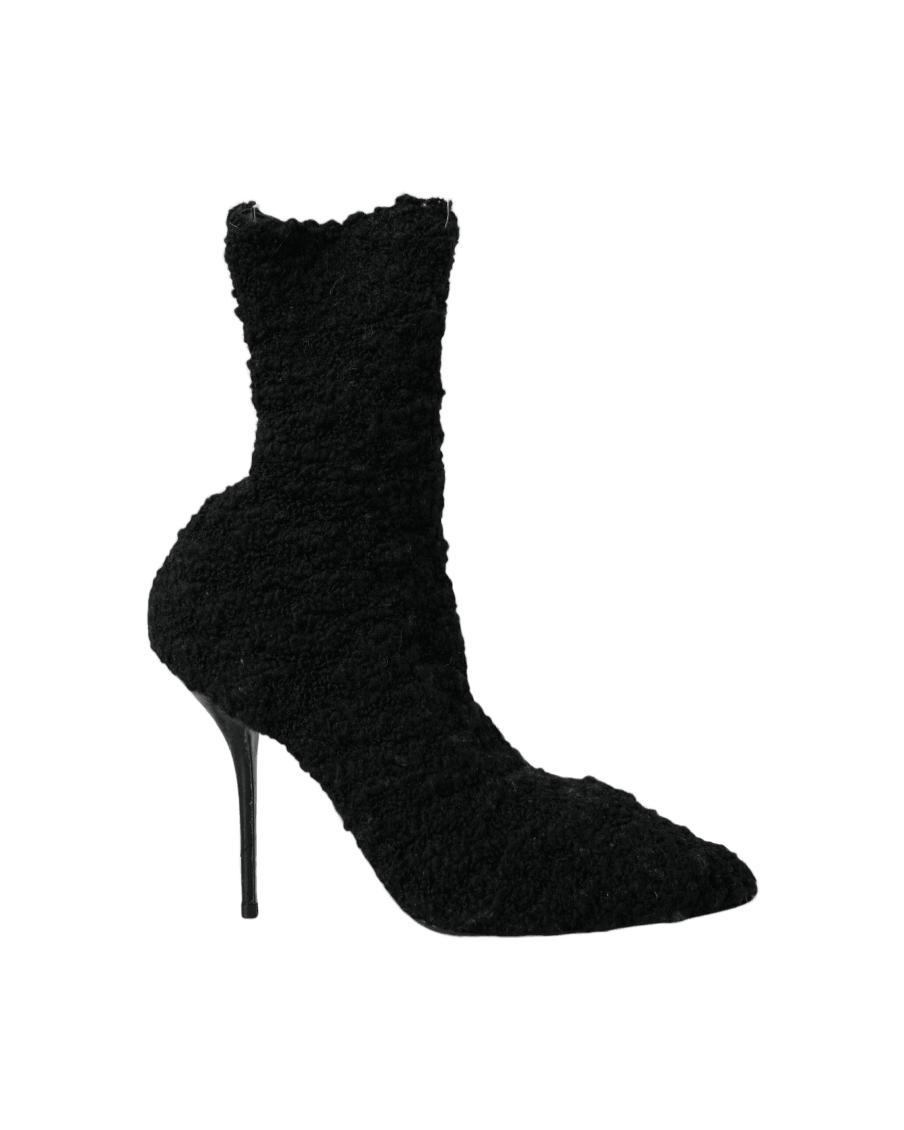 Dolce & Gabbana Black Stiletto Heels Mid Calf Boots Shoes Glam Steals