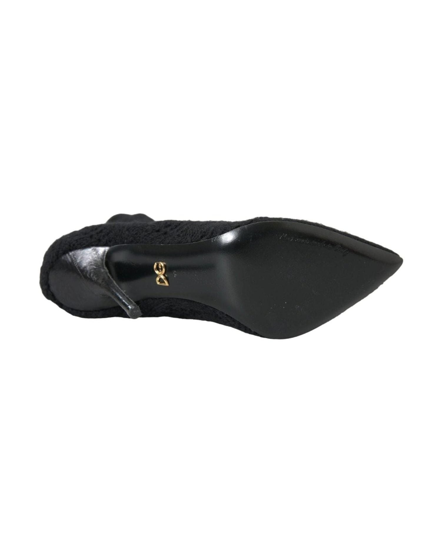 Dolce & Gabbana Black Stiletto Heels Mid Calf Boots Shoes Glam Steals